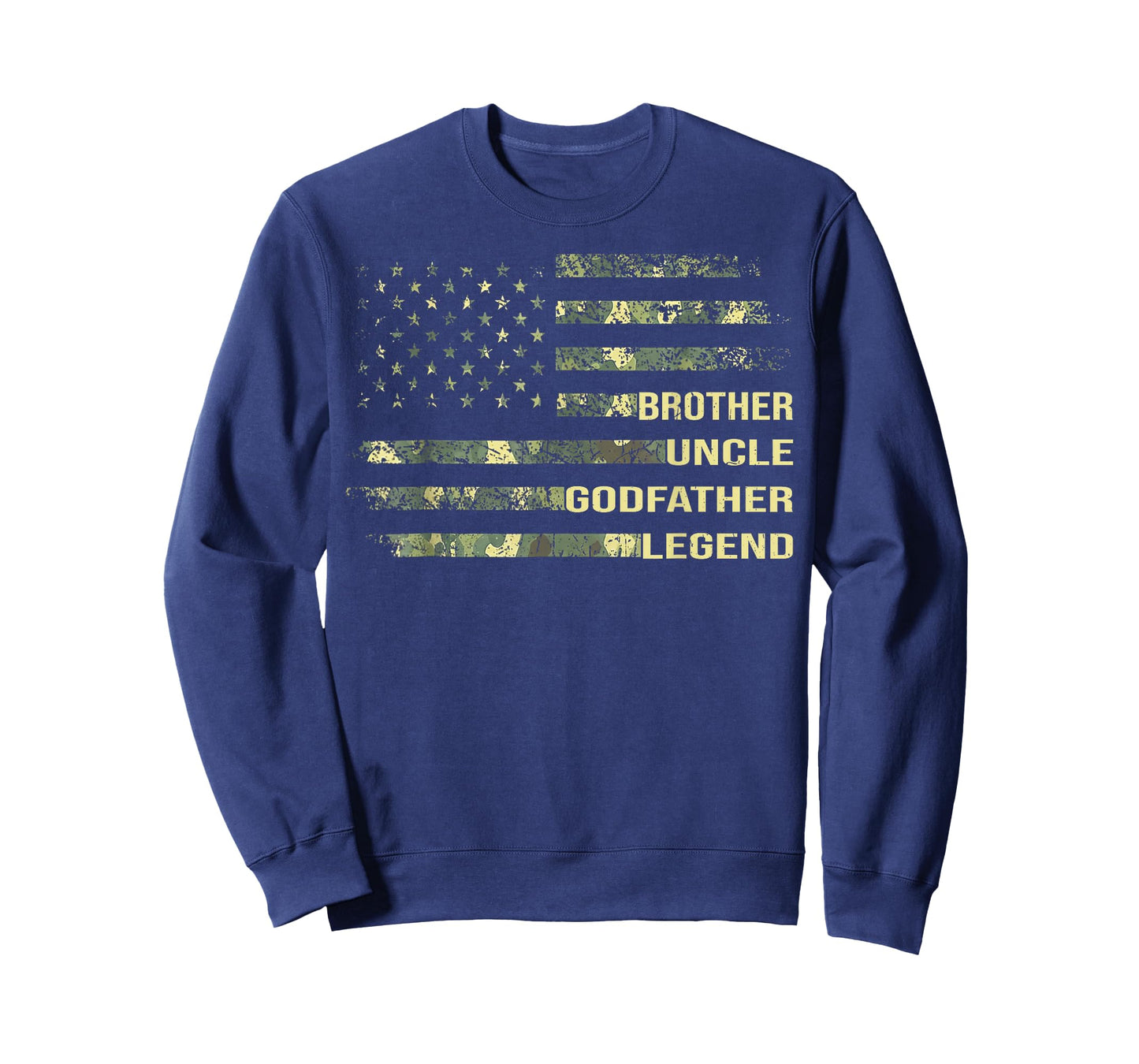Brother Uncle Godfather Legend Best Uncle Camouflage Flag T-Shirt