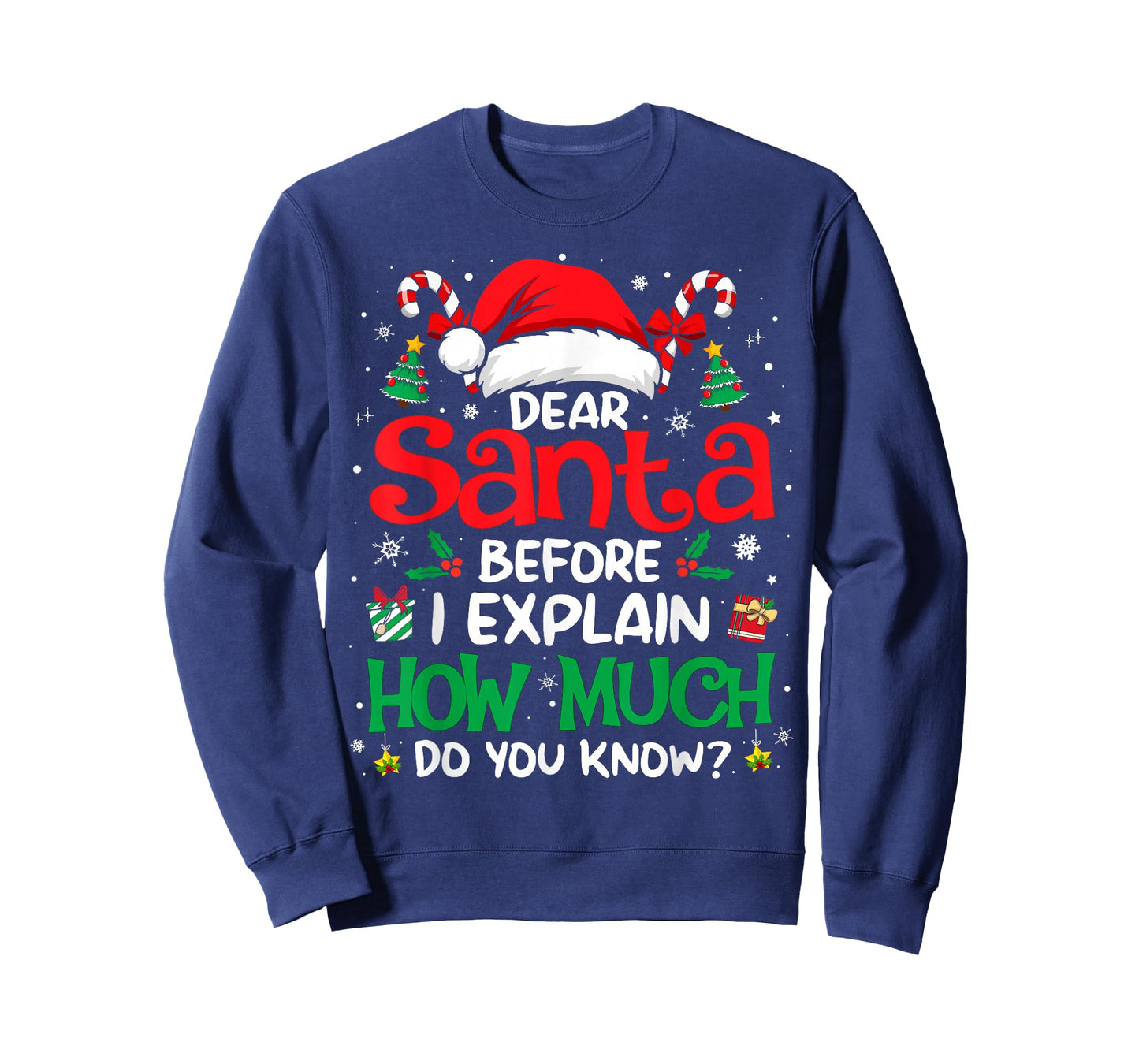 Dear Santa I Can Explain Funny Christmas Men Women Kids T-Shirt