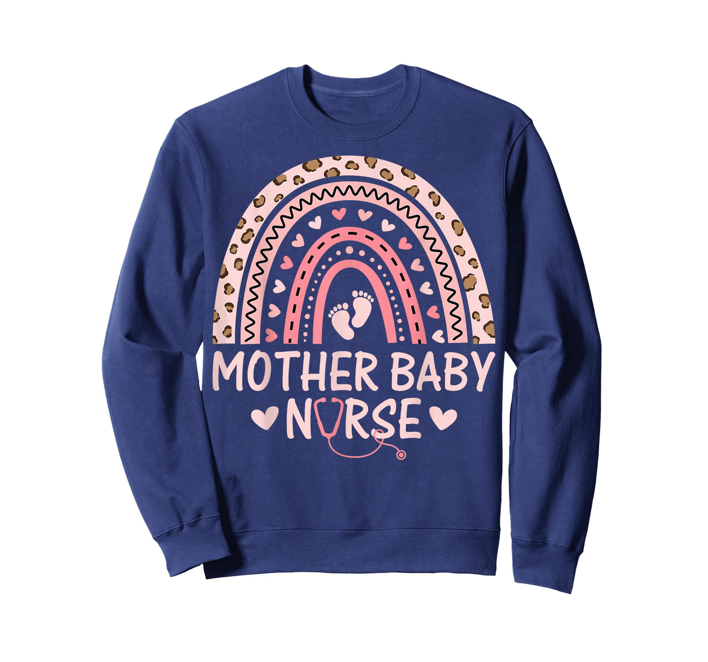 Mother Baby Nurse - Boho Rainbow Postpartum Nurse T-Shirt