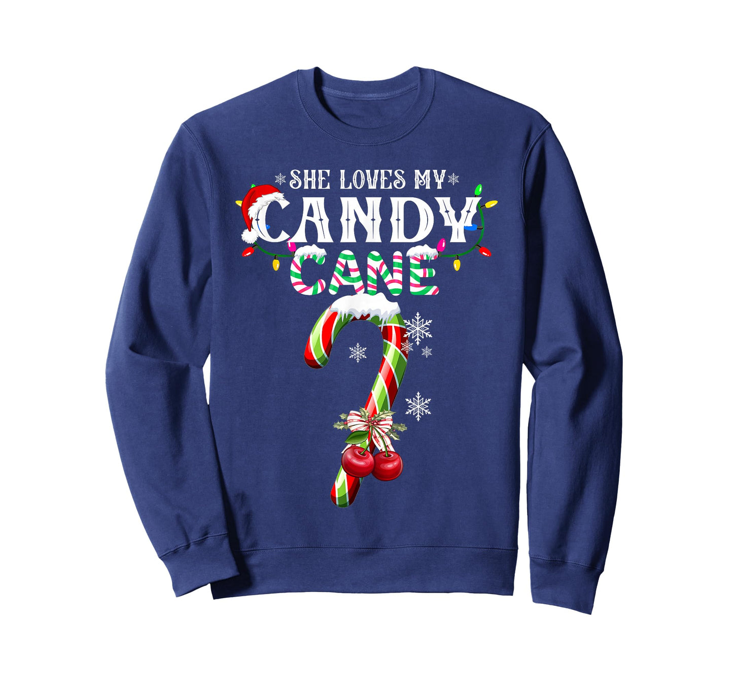She Loves My Candy Cane I Like Her Peppermint Xmas Couples T-Shirt