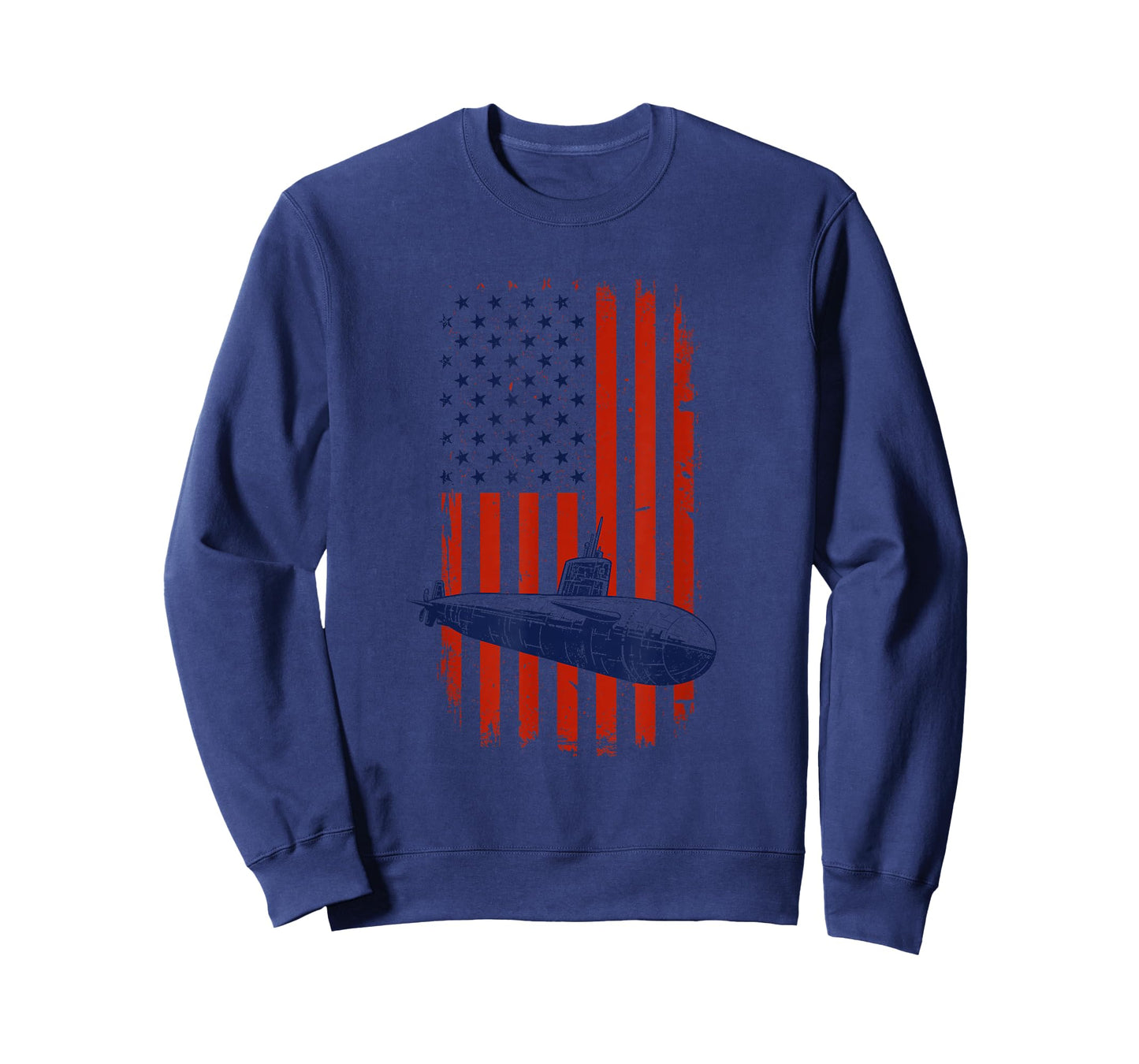 Patriotic Submarine American Flag Submariner Veteran Design T-Shirt