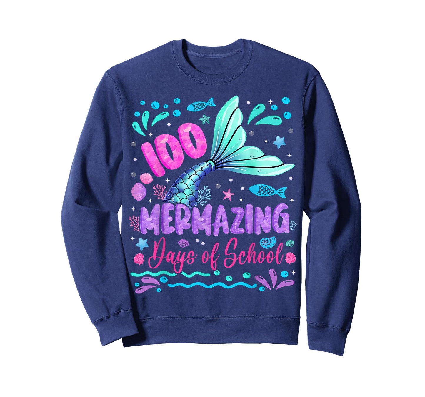 100th Day of School Mermaid 100 Mermazing Days of School T-Shirt