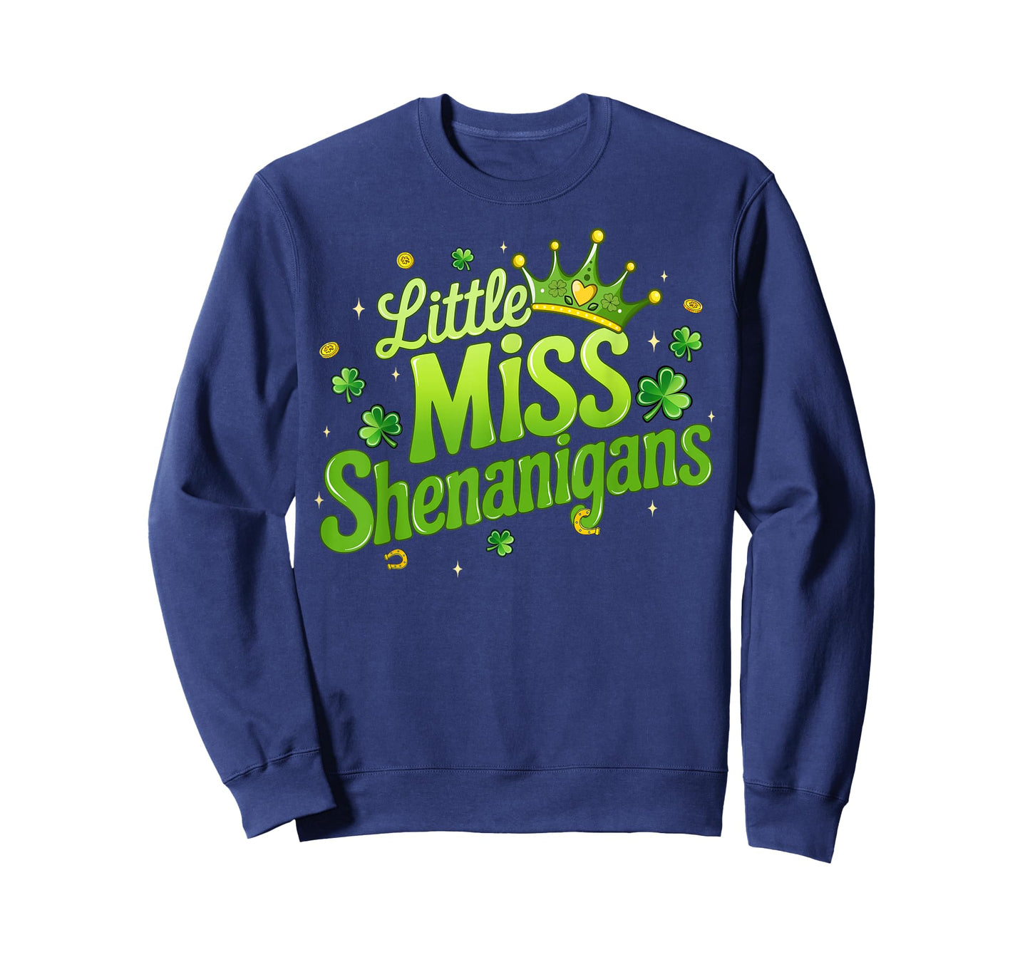 St Patricks Day Shirt for Girls Kids Little Miss Shenanigans T-Shirt