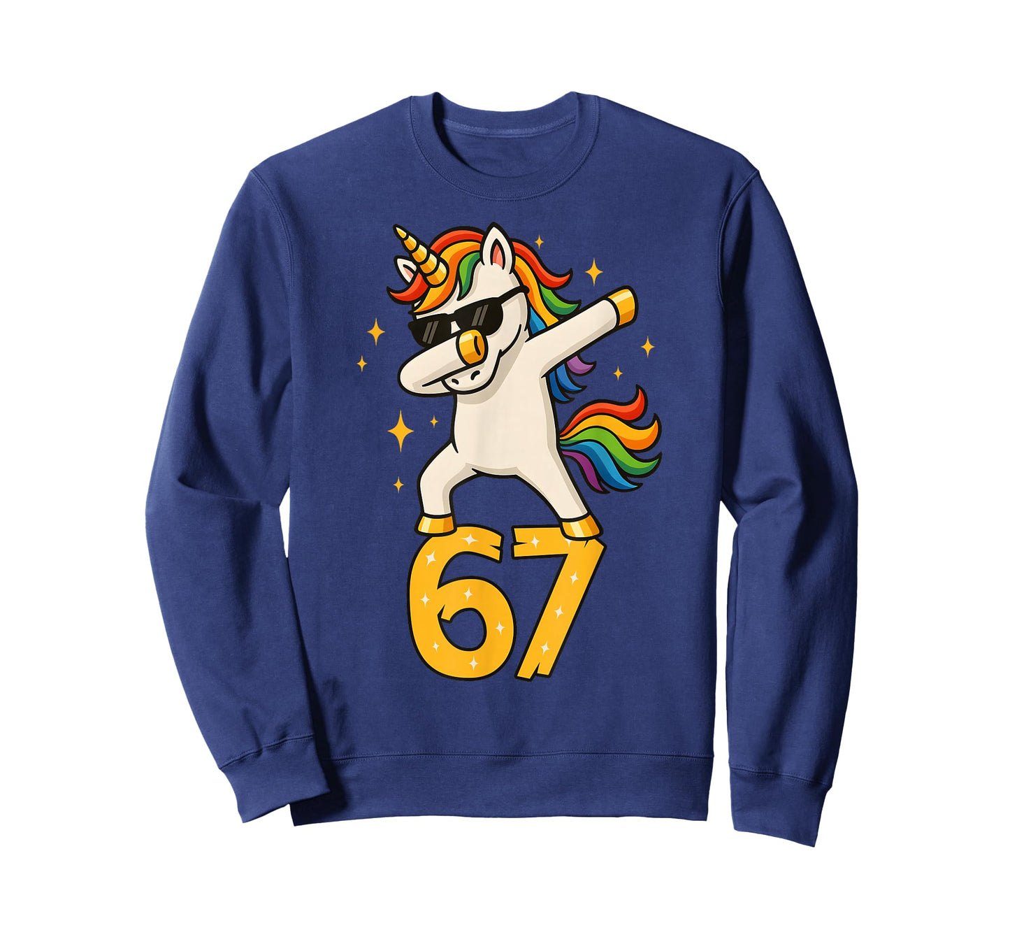 67 Unicorn Dabbing Six Seven Meme Brainrot Funny Kids T-Shirt