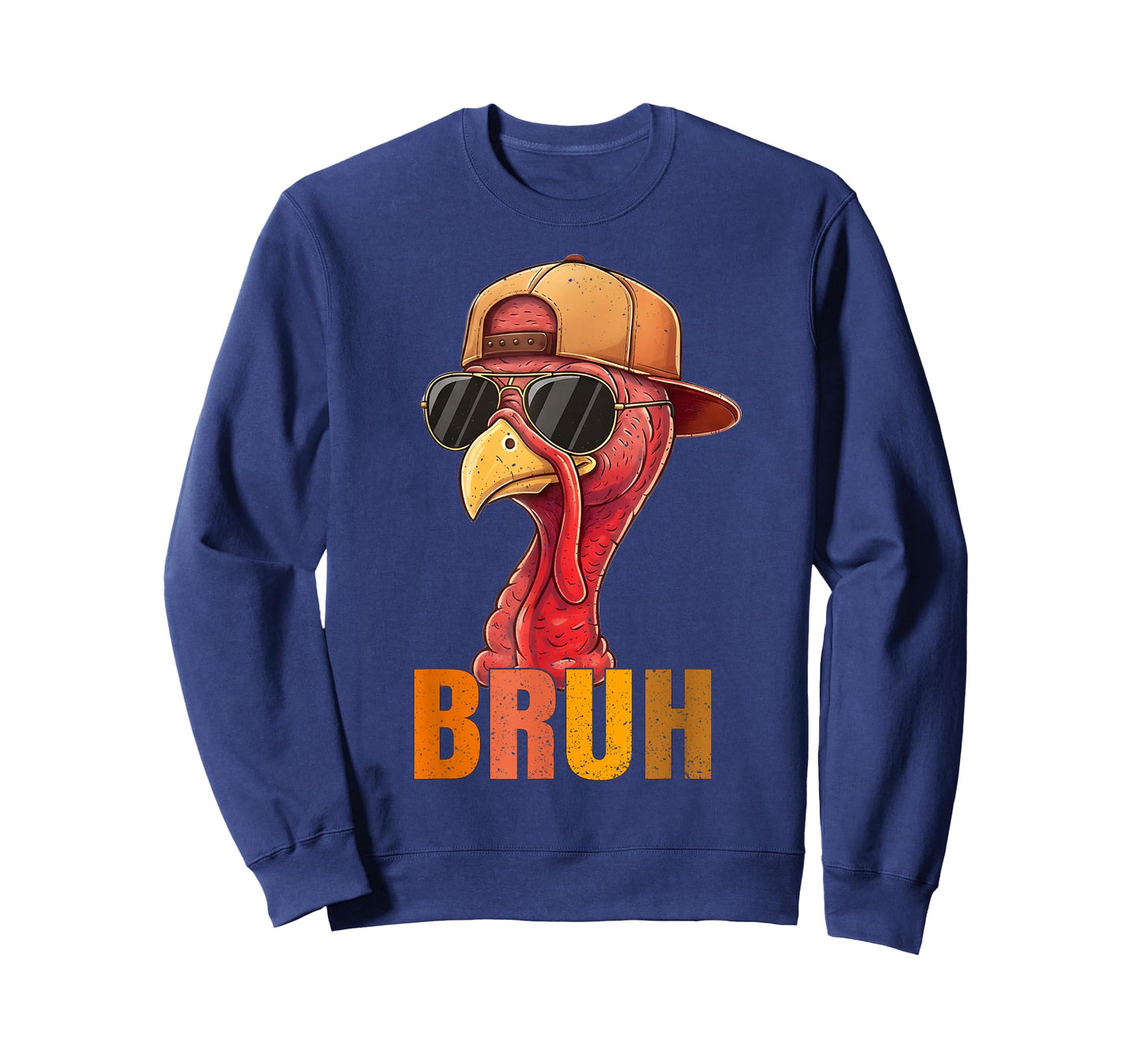 Bruh Funny Thanksgiving Turkey for Mens Boys Teens Kids T-Shirt