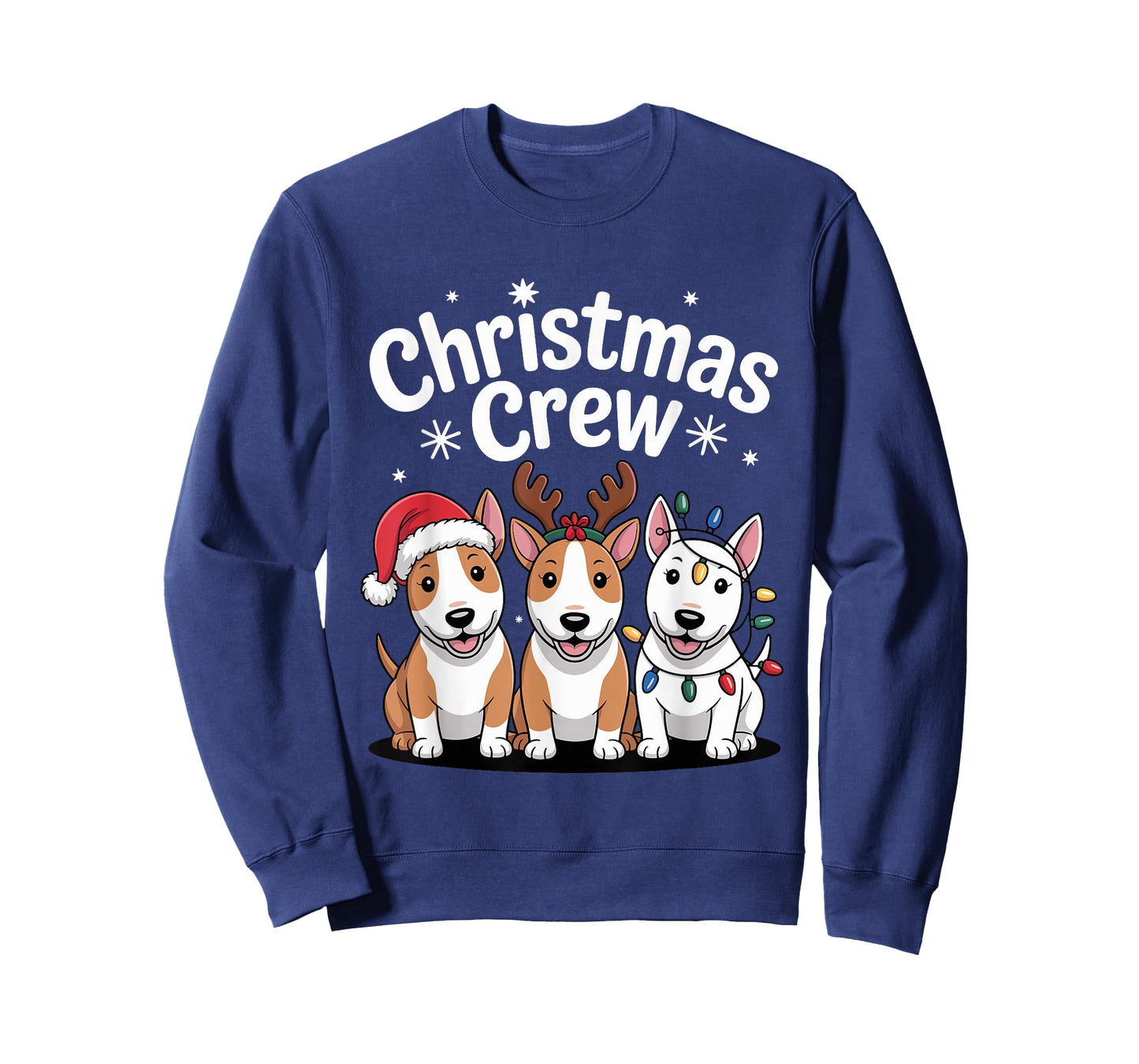 Christmas Crew Xmas Puppy Dog Funny Christmas Bull Terrier T-Shirt