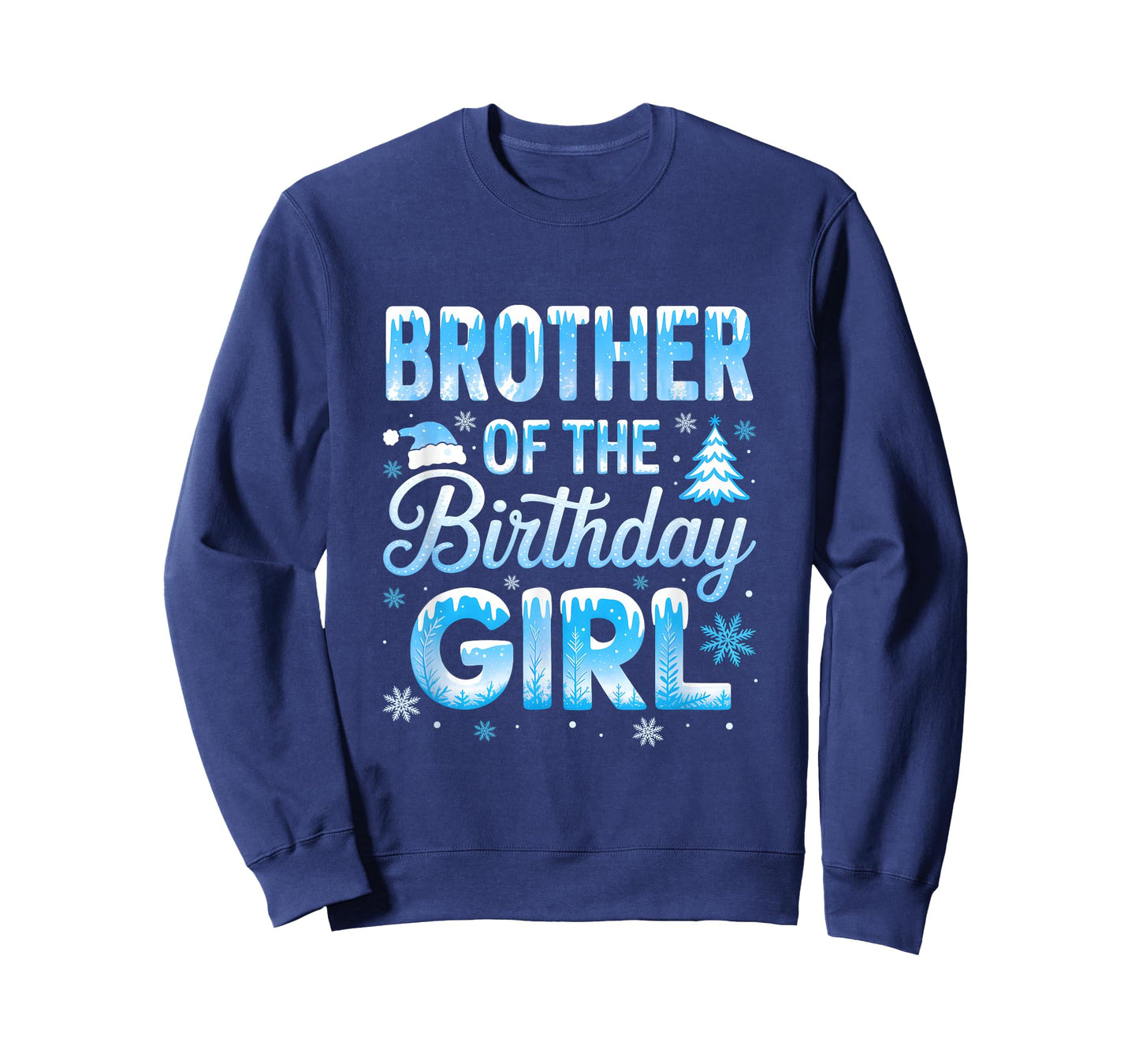Brother of The Birthday Girl Snowflakes Winter Family T-Shirt