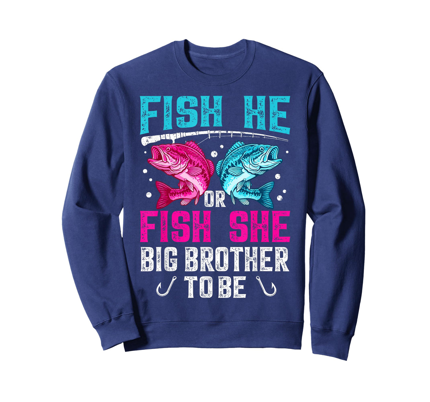 Fish He or She Big Brother to Be Gender Reveal Family T-Shirt