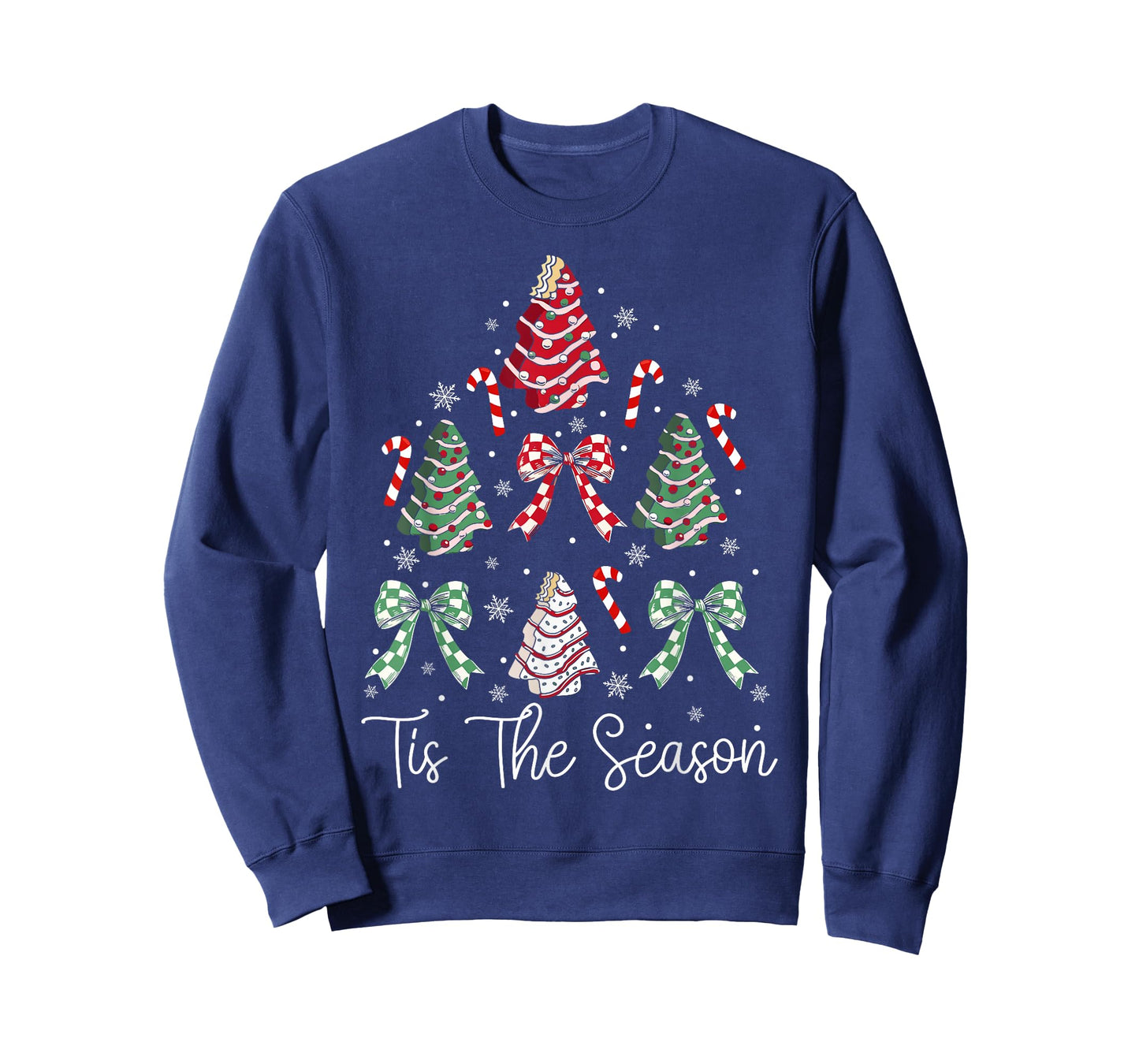 Funny Tis The Season Design Christmas Tree Cakes Debbie Xmas T-Shirt