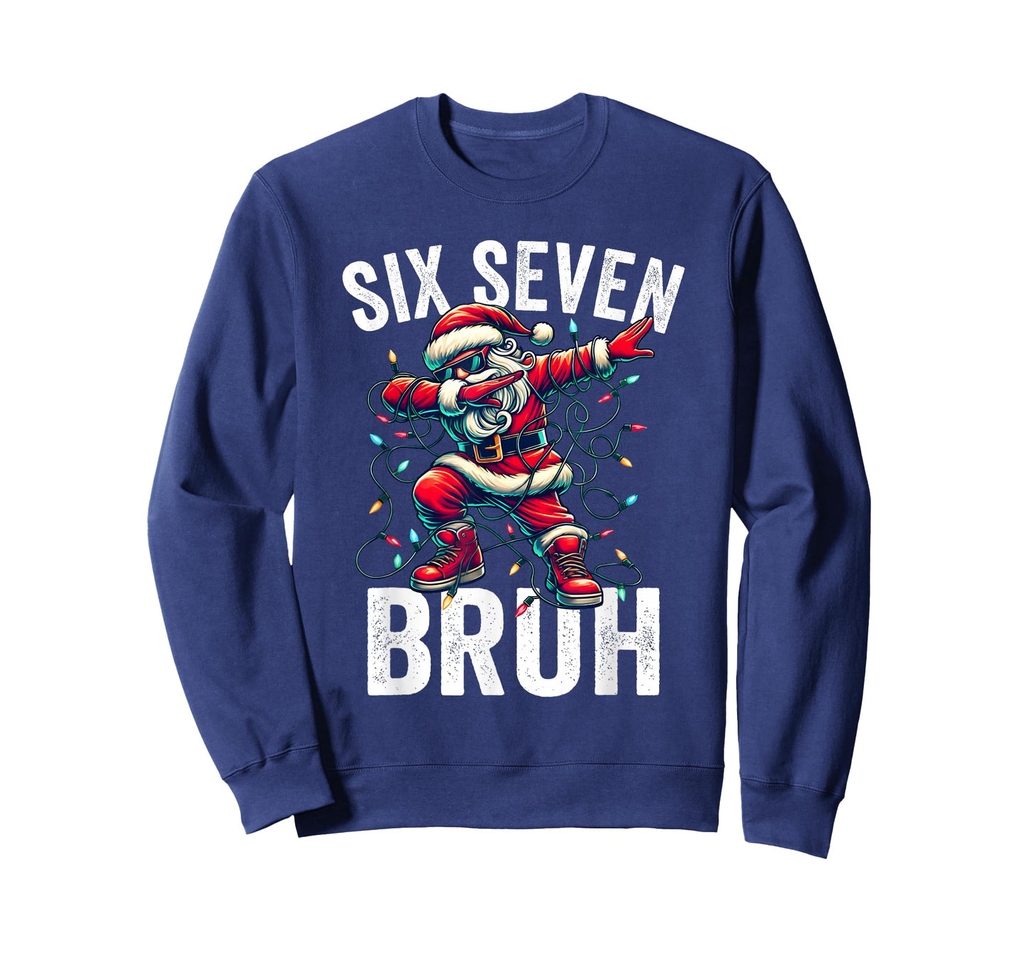Bruh 67 Six Seven Santa Dabbing Christmas Meme Boys Kids T-Shirt