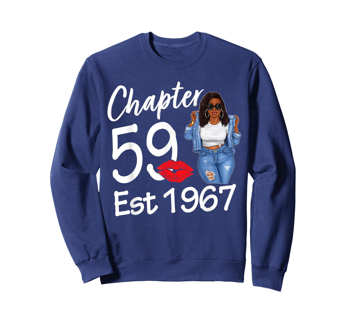 Chapter 59 Est 1967 59th Birthday Afro Black Queen T-Shirt