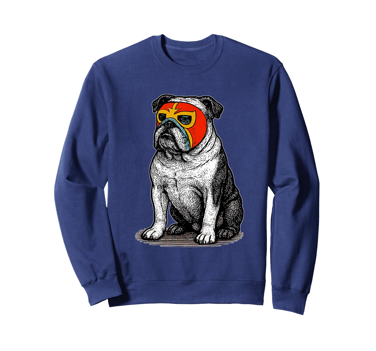 Vintage English Bulldog Luchador Mask Lucha Libre Dog Dad T-Shirt