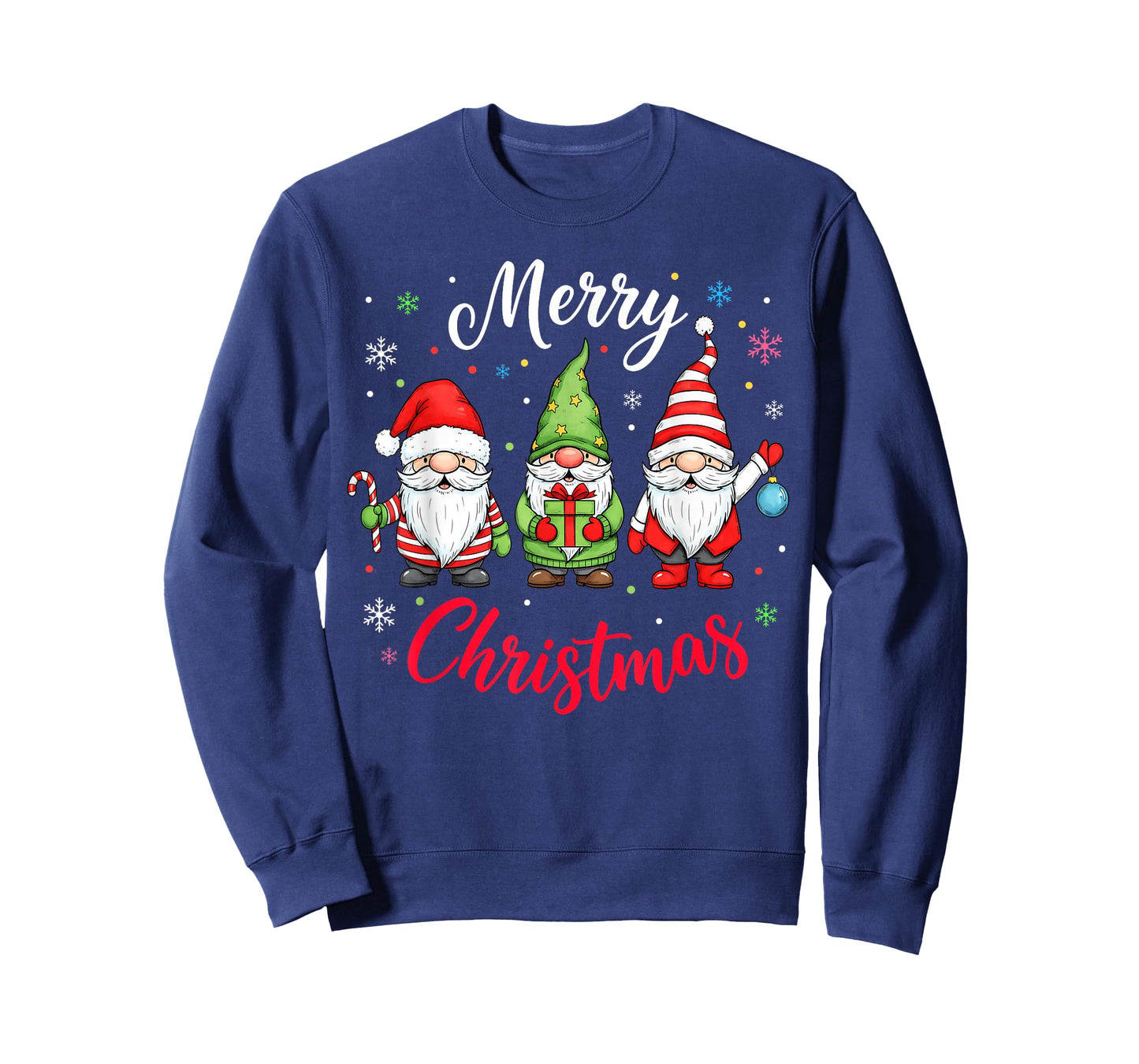 Funny Christmas Cute Gnome Santa Family Matching Pajamas T-Shirt