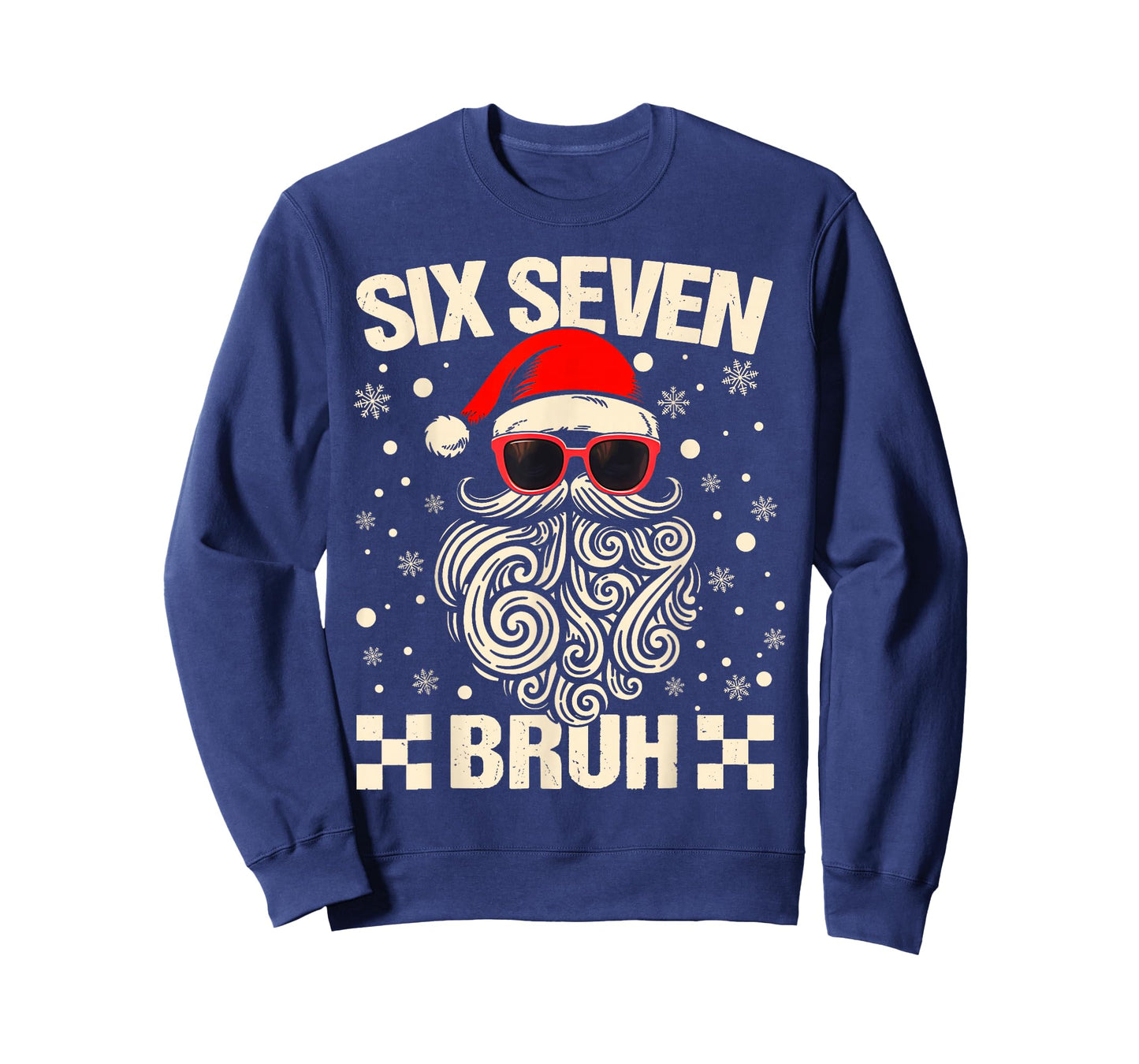 Bruh 67 Christmas Santa Six Seven 6 7 Boys Christmas Pajamas T-Shirt