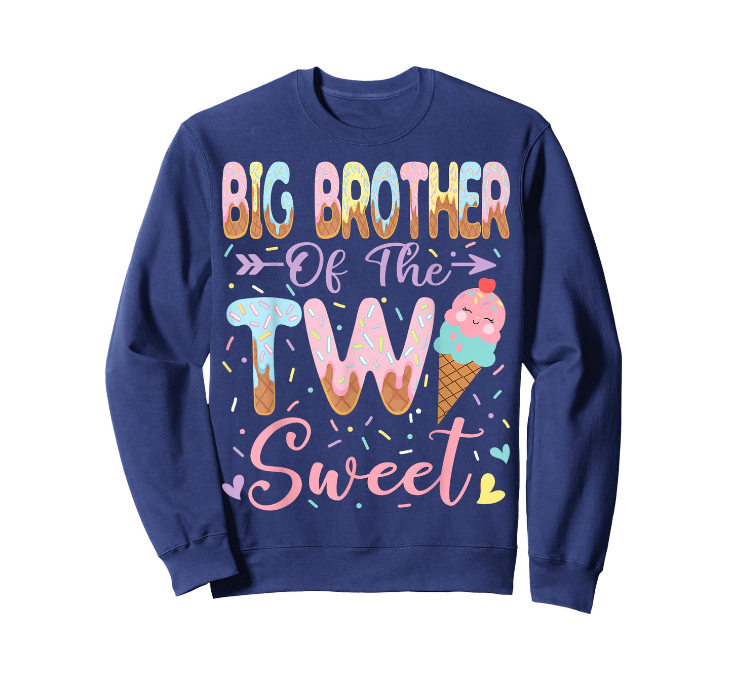 Big Brother of The Two Sweet 2nd Birthday Girl Ice Cream T-Shirt