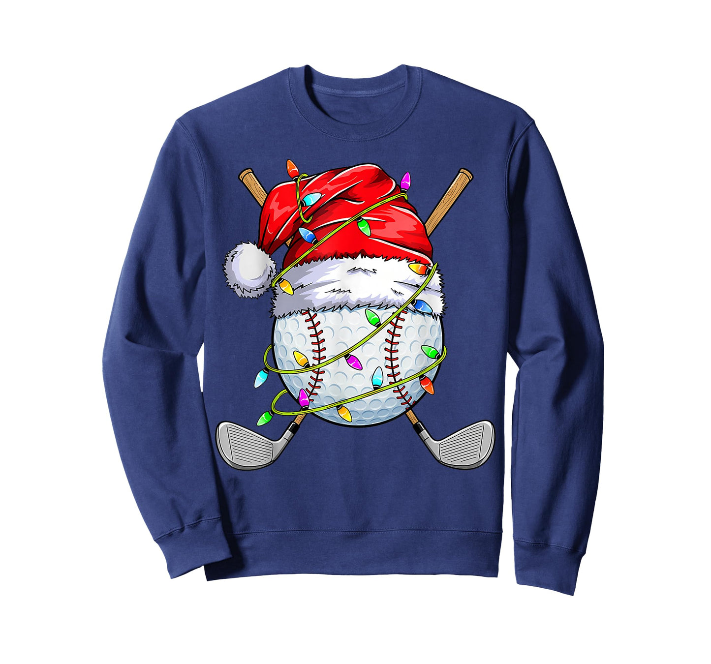 Christmas Golfball Playe Santa Golfer Xmas Funny Golfing Men T-Shirt