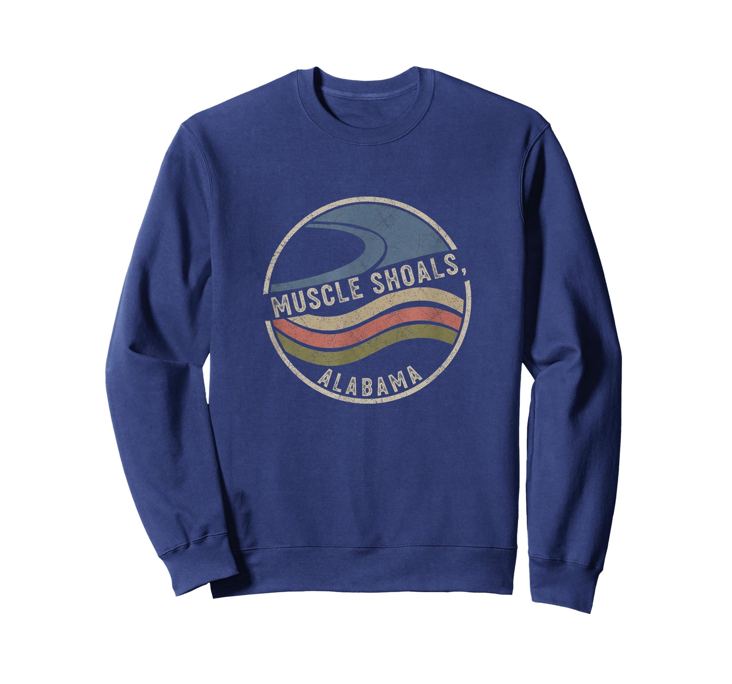 Retro Muscle Shoals Alabama Drawing Art Design T-Shirt