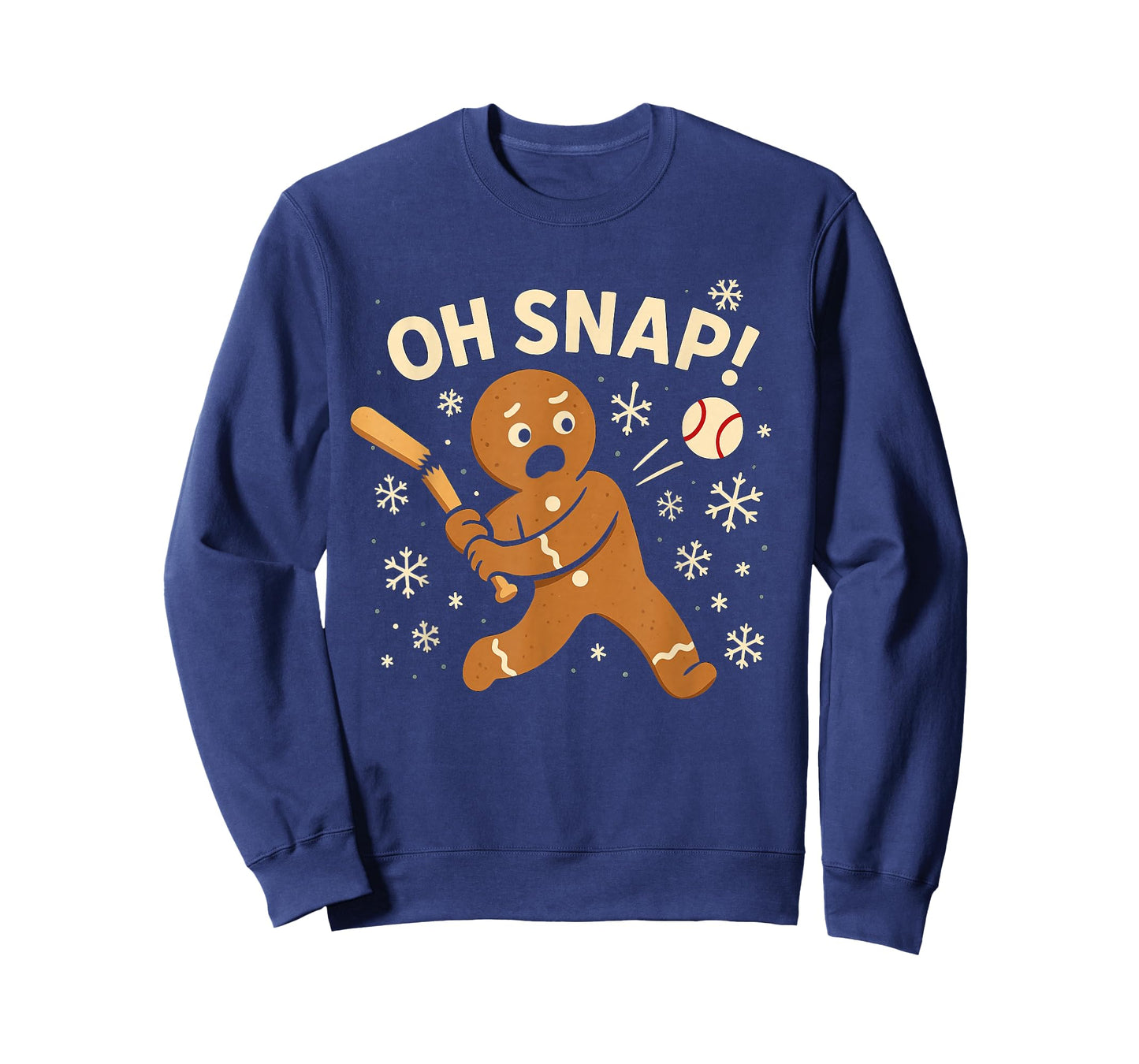 Oh Snap Gingerbreadman Christmas Baseball T-Shirt