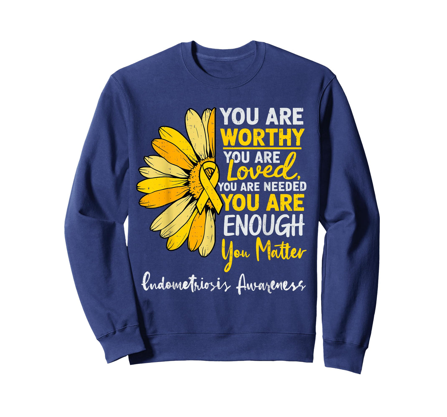 Motivational Endometriosis Awareness Yellow Ribbon Endo T-Shirt