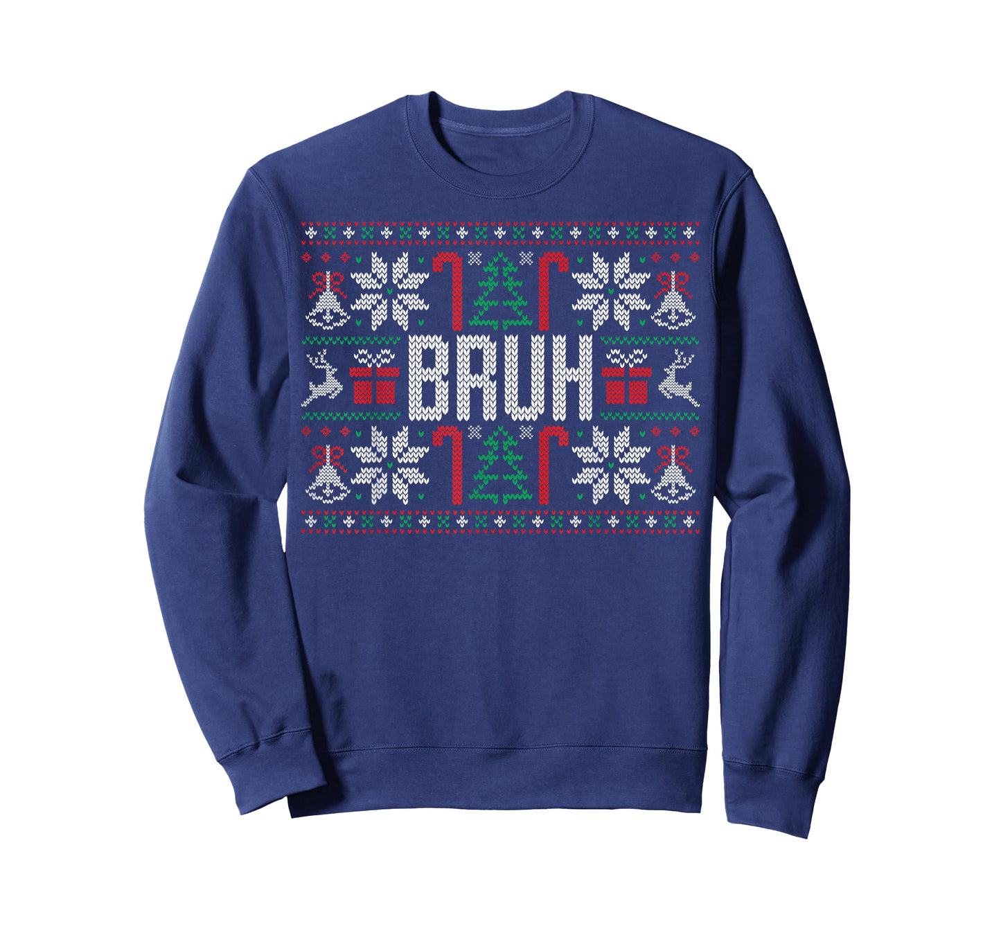 Bruh Funny Ugly Christmas Teens Boys Kids Xmas Pajamas T-Shirt