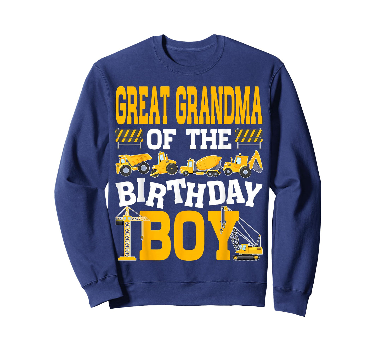 Great Grandma of The Birthday Boy Excavator Construction T-Shirt