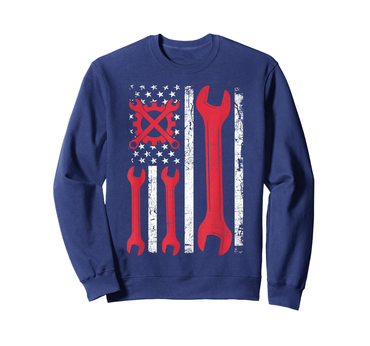 Machanic Flag Patriotic Car for Auto Enthusiasts Mechanics T-Shirt
