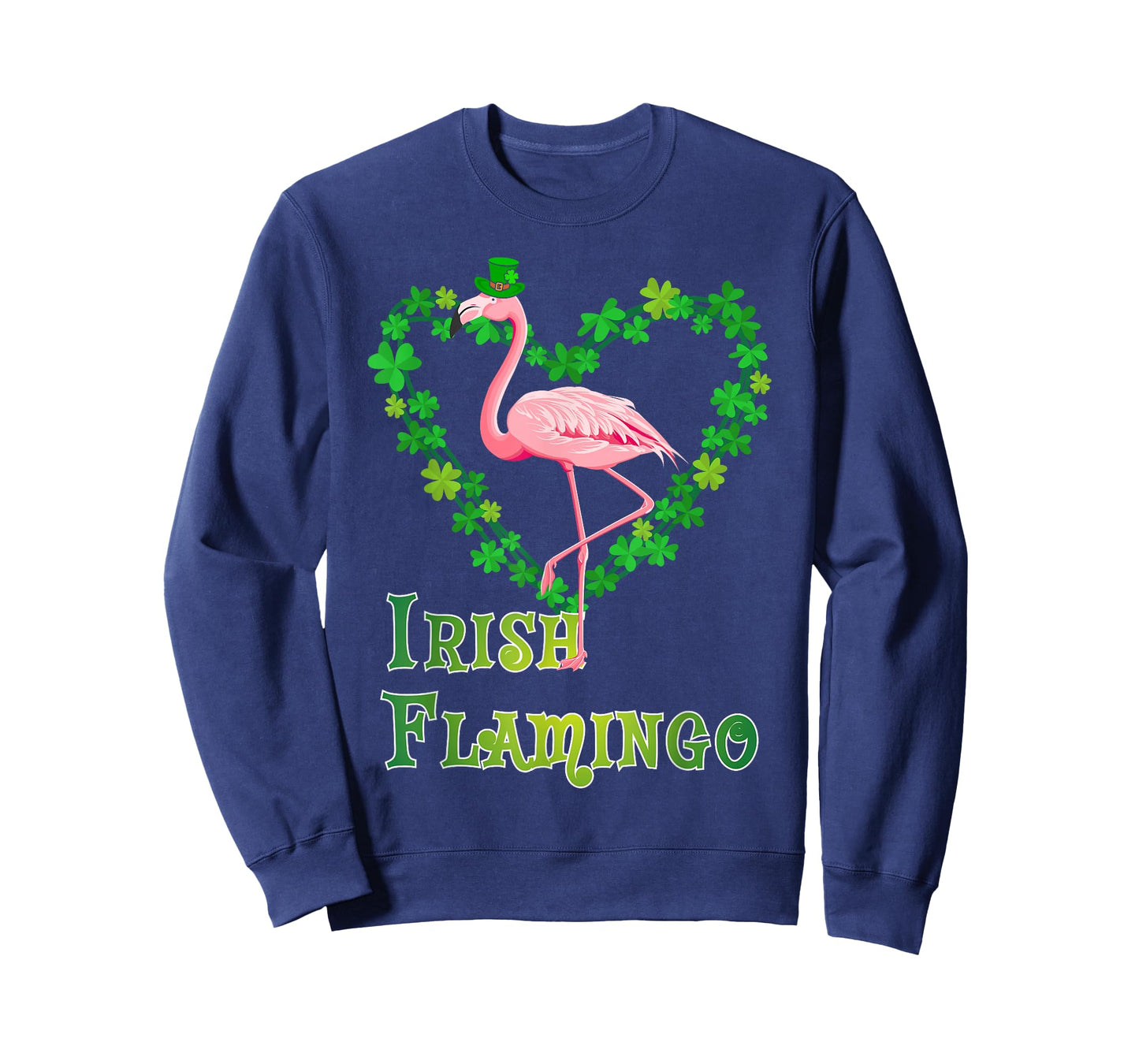 Irish Flamingo Green Saint Patrick Day Lucky St Pattys Day T-Shirt