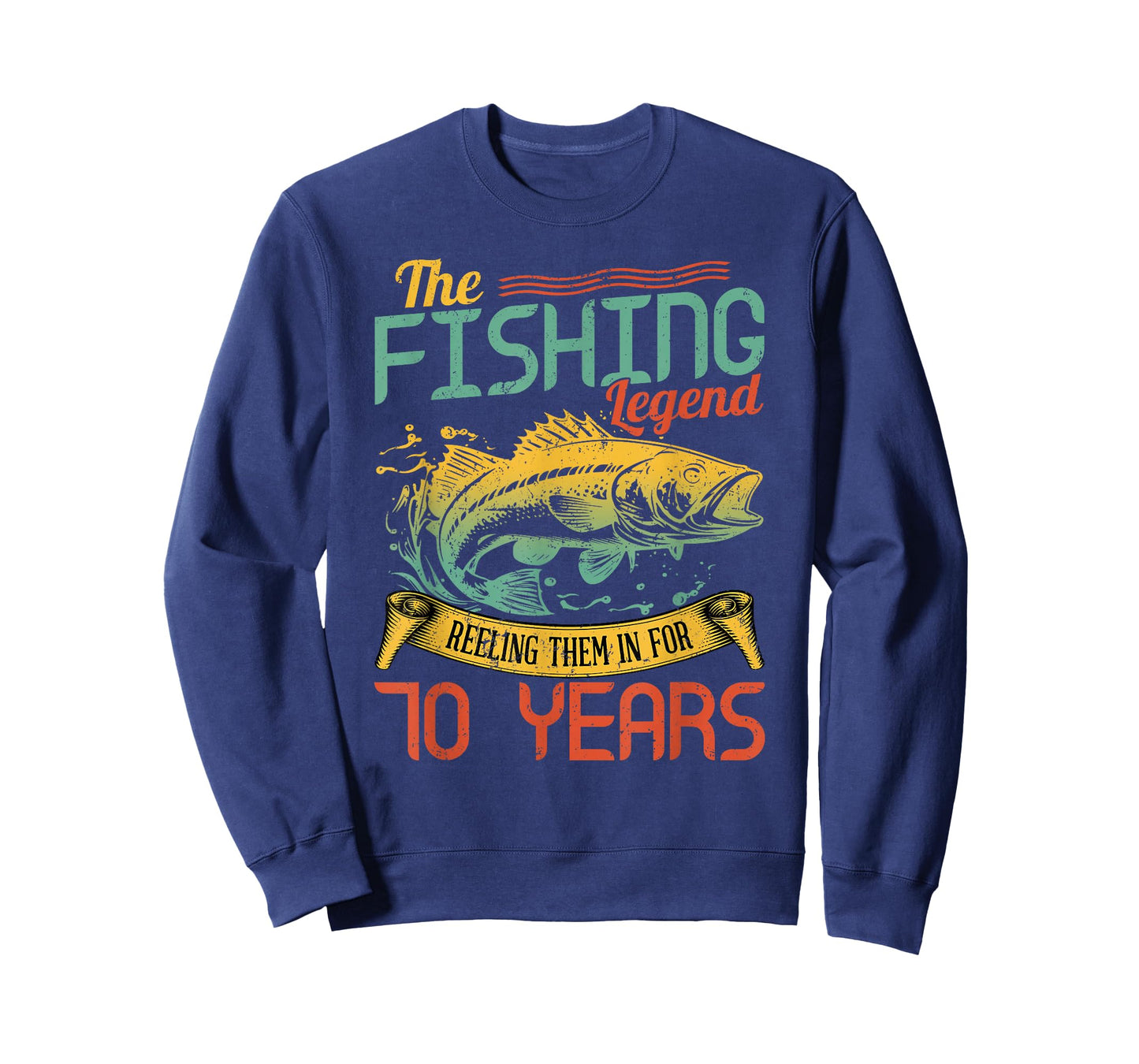 Fishing Legend 70 Years Old Gift Fisherman 70th Birthday T-Shirt