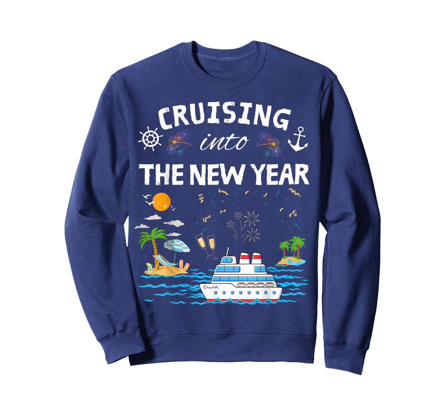 Cruising Into New Year 2026 Match Family Vacation Cruise T-Shirt