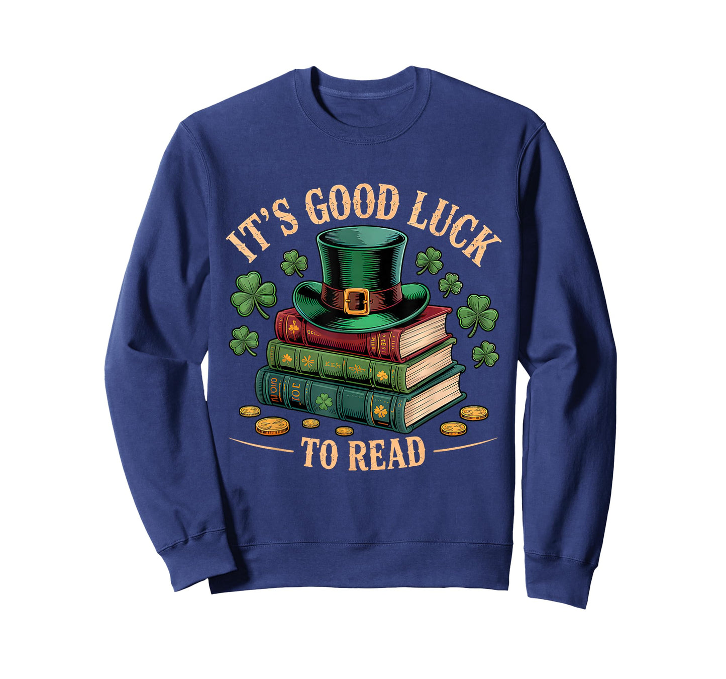 Vintage It's Good Luck to Read St Patrick's Day Book Lucky T-Shirt