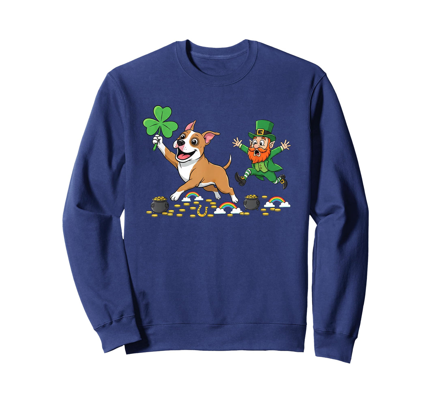 Funny American Staffordshire Terrier Clover St Patricks Day T-Shirt