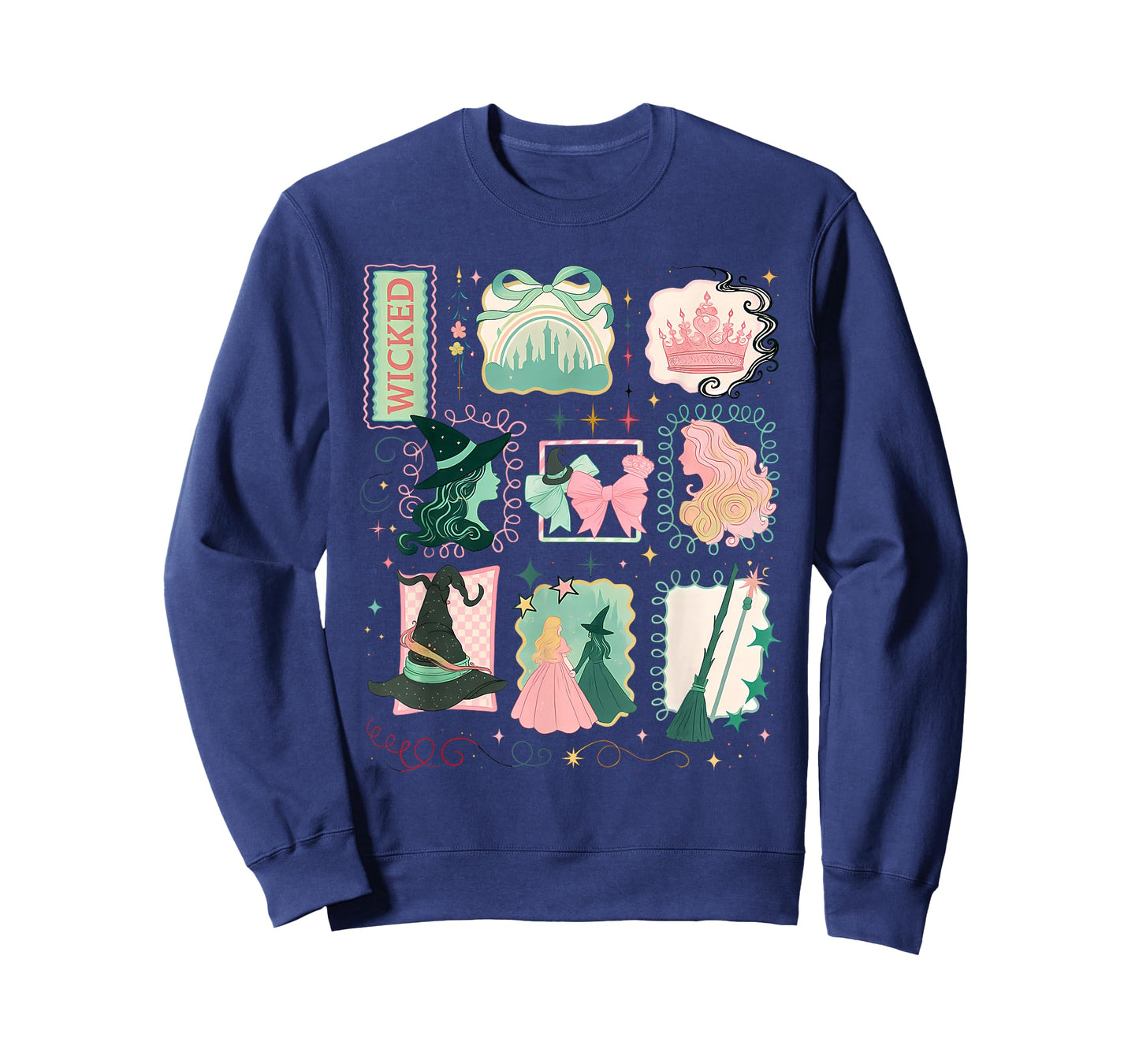 Retro Wicked Stamps Christmas Vibes Clothing T-Shirt