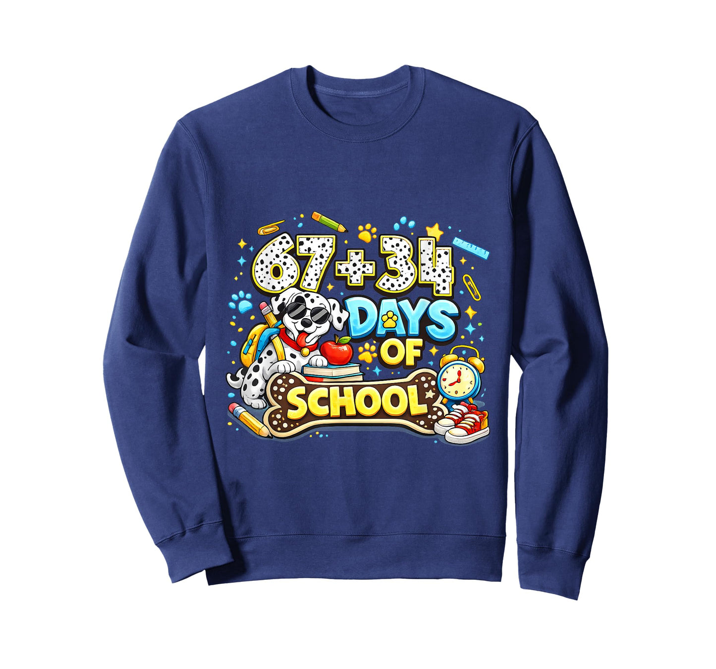 67+34 Days of School Graphic T-Shirt