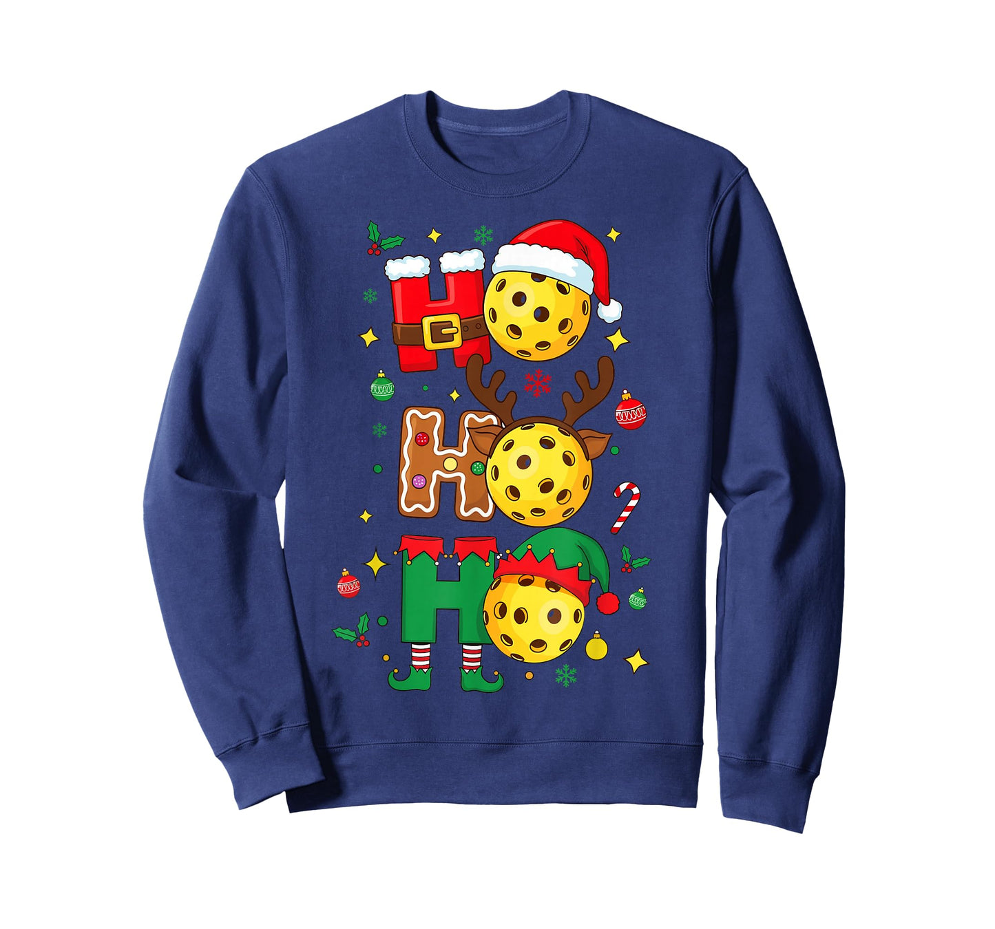 Ho Ho Ho Pickleball Christmas, Funny Paddle Players Holiday T-Shirt
