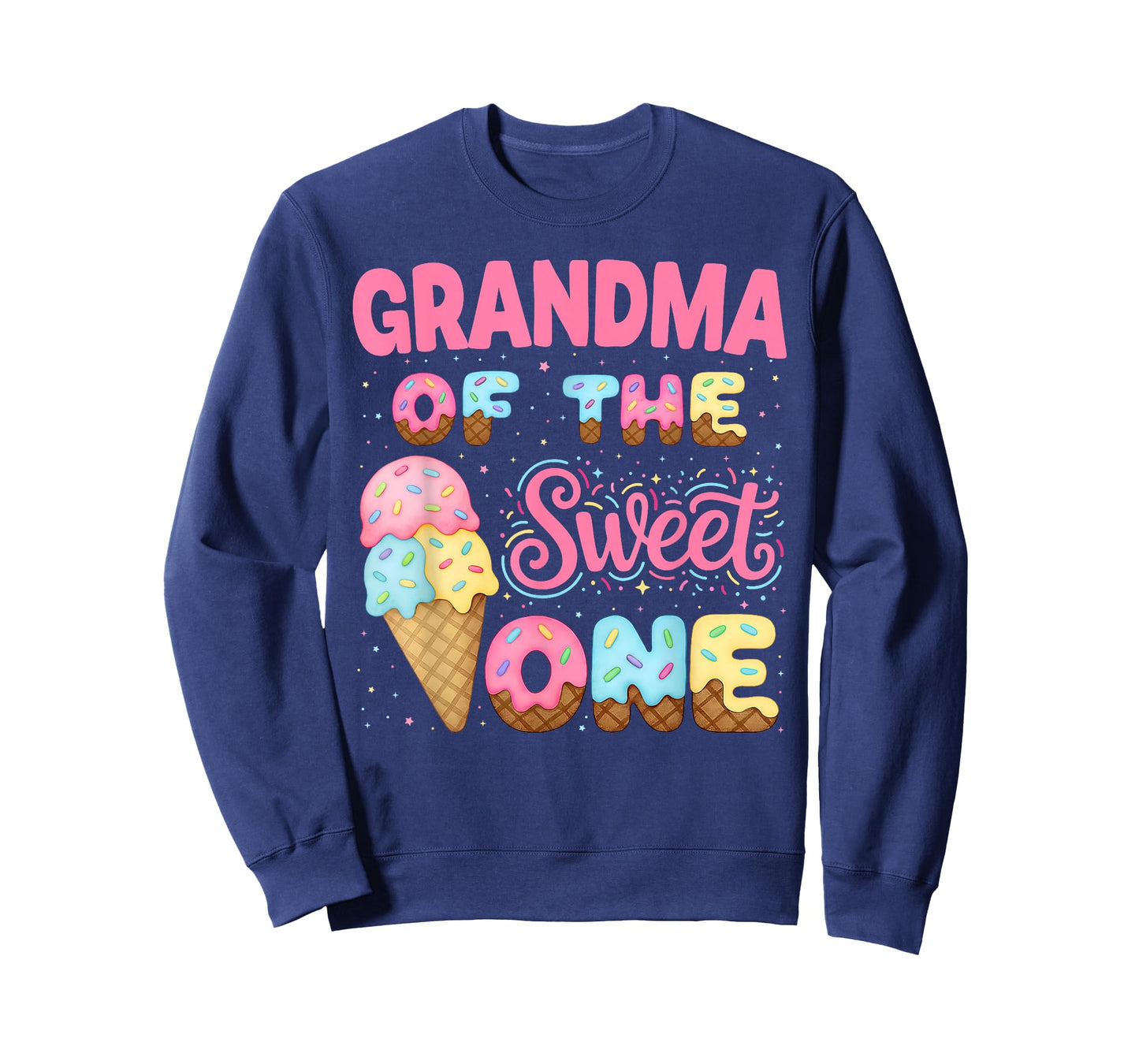 Grandma of The Sweet One Ice Cream Matching Birthday Family T-Shirt