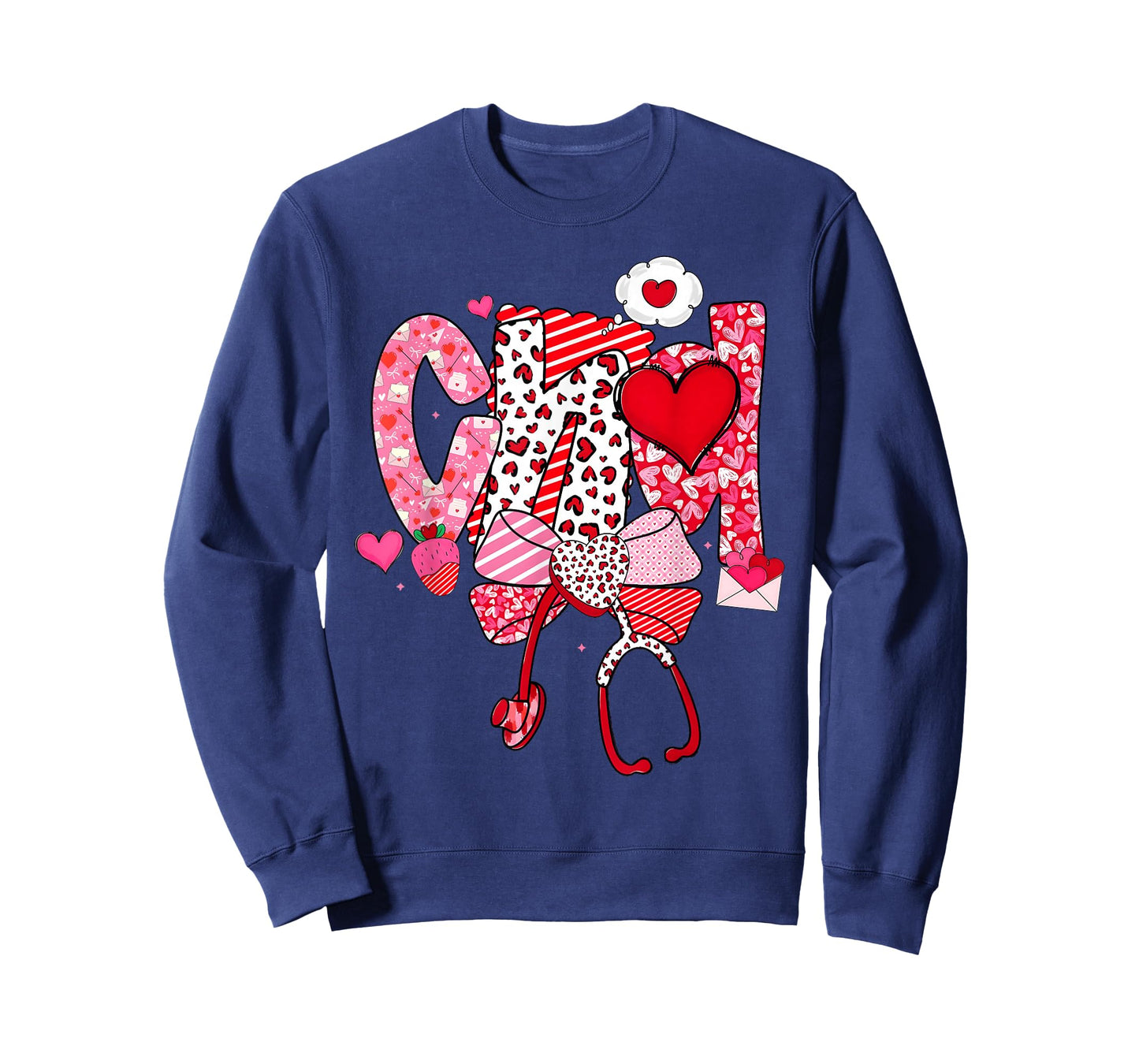 Happy Valentine CNA Nurse Coquette Bow Heart Girl Women T-Shirt