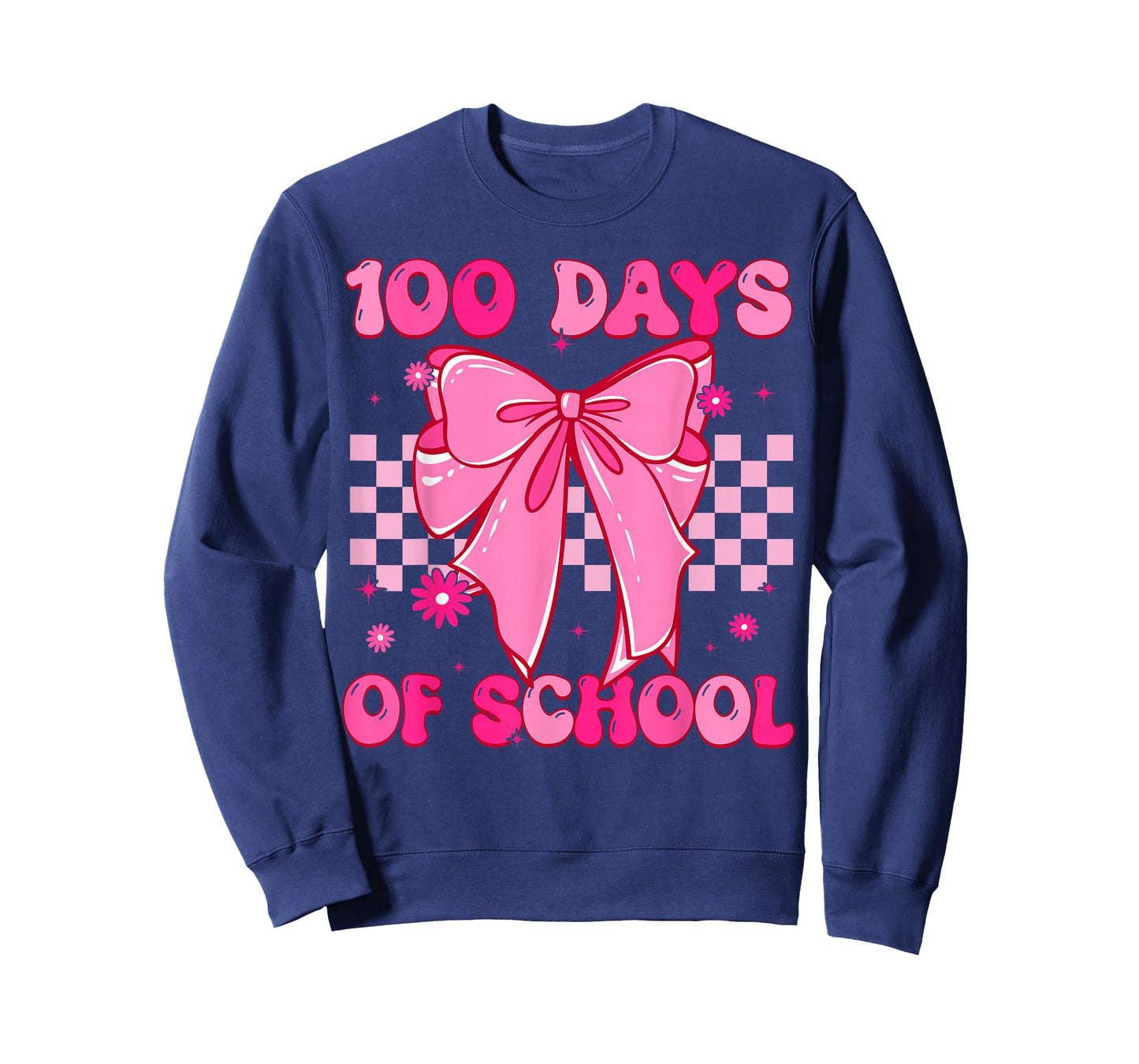 Coquette Bow 100th Day of School 100 Days Girls Women Kids T-Shirt