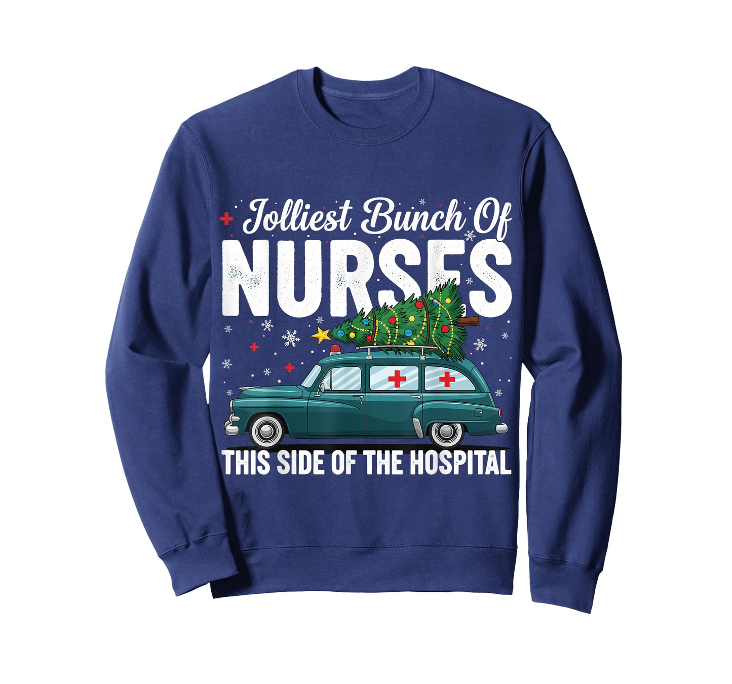 Jolliest Bunch of Nurses This Side of The Hospital Xmas PJ T-Shirt