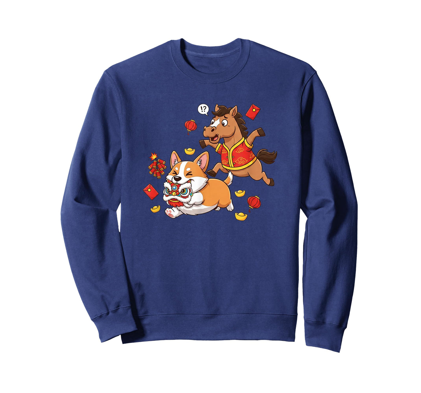 Chinese Horse Corgi Funny Kids Mens Womens Happy New Year T-Shirt