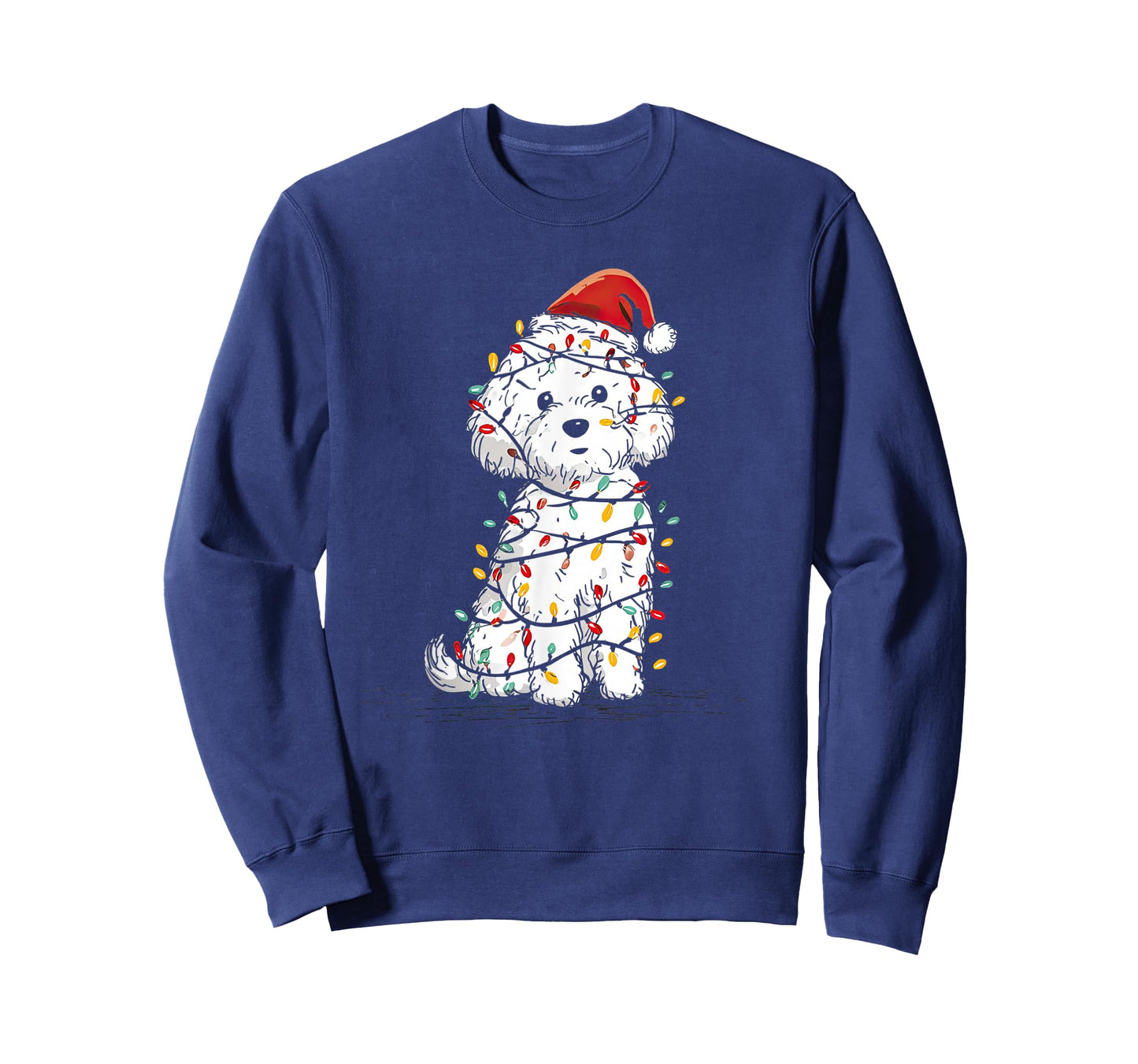 Funny Bichon Frise Christmas Graphics Dog Lights Lover T-Shirt