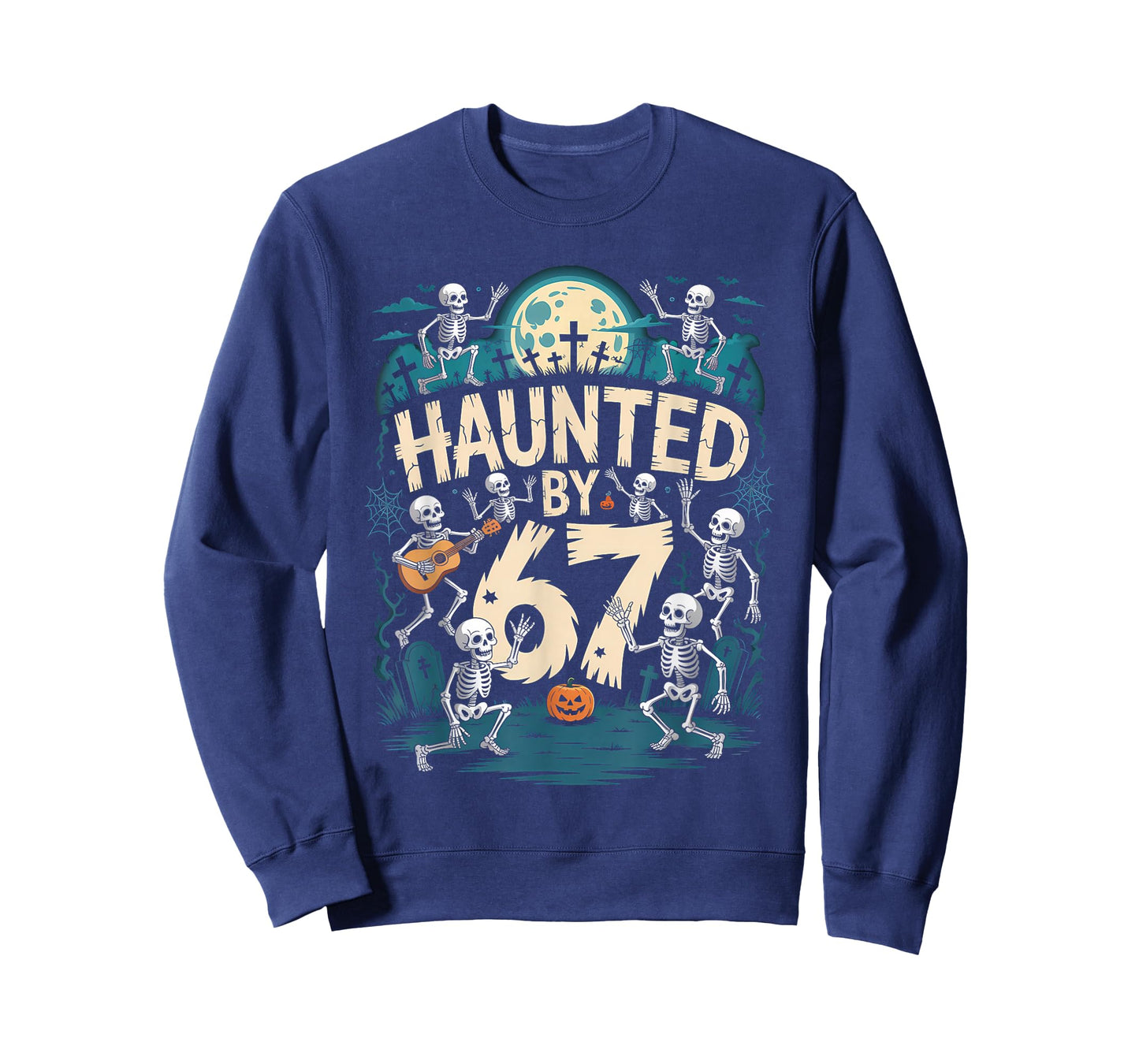 Haunted by 67 Meme Halloween Skeleton T-Shirt