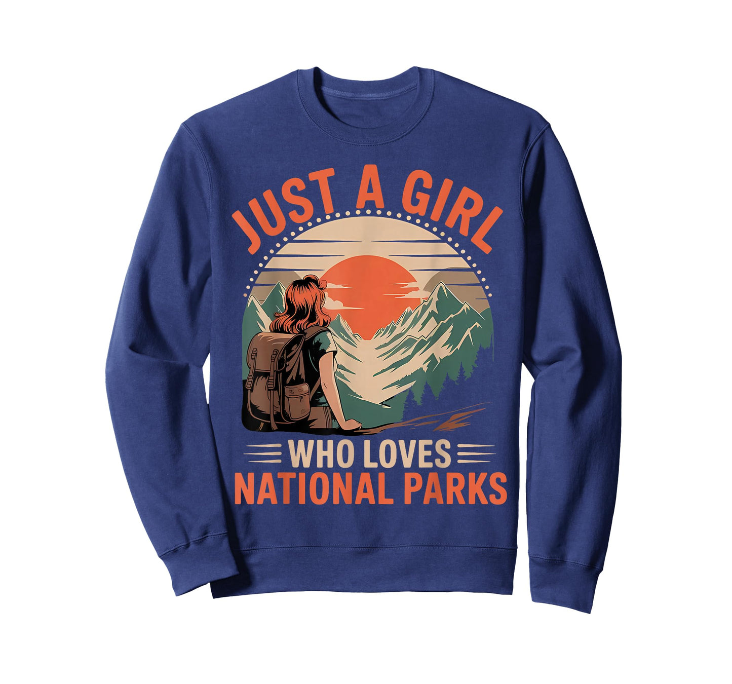 Just A Girl Who Loves National Parks Vintage Retro T-Shirt