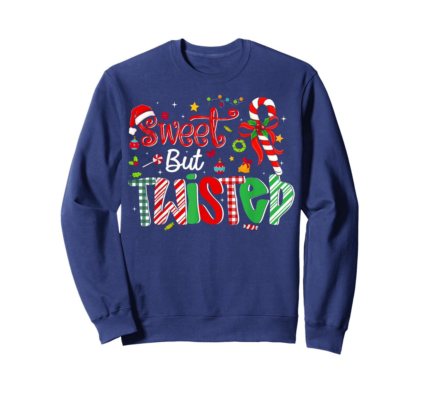 Sweet But Twisted Funny Christmas Candy Cane Xmas Holiday T-Shirt