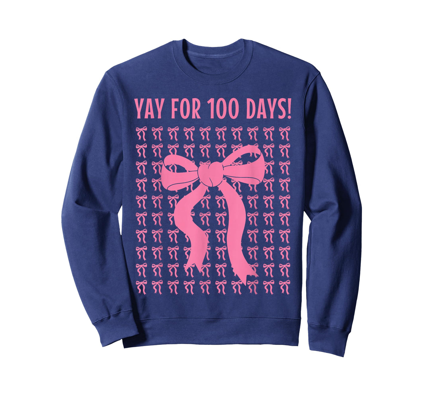Yay for 100 Days of School Pink Bows Celebration T-Shirt
