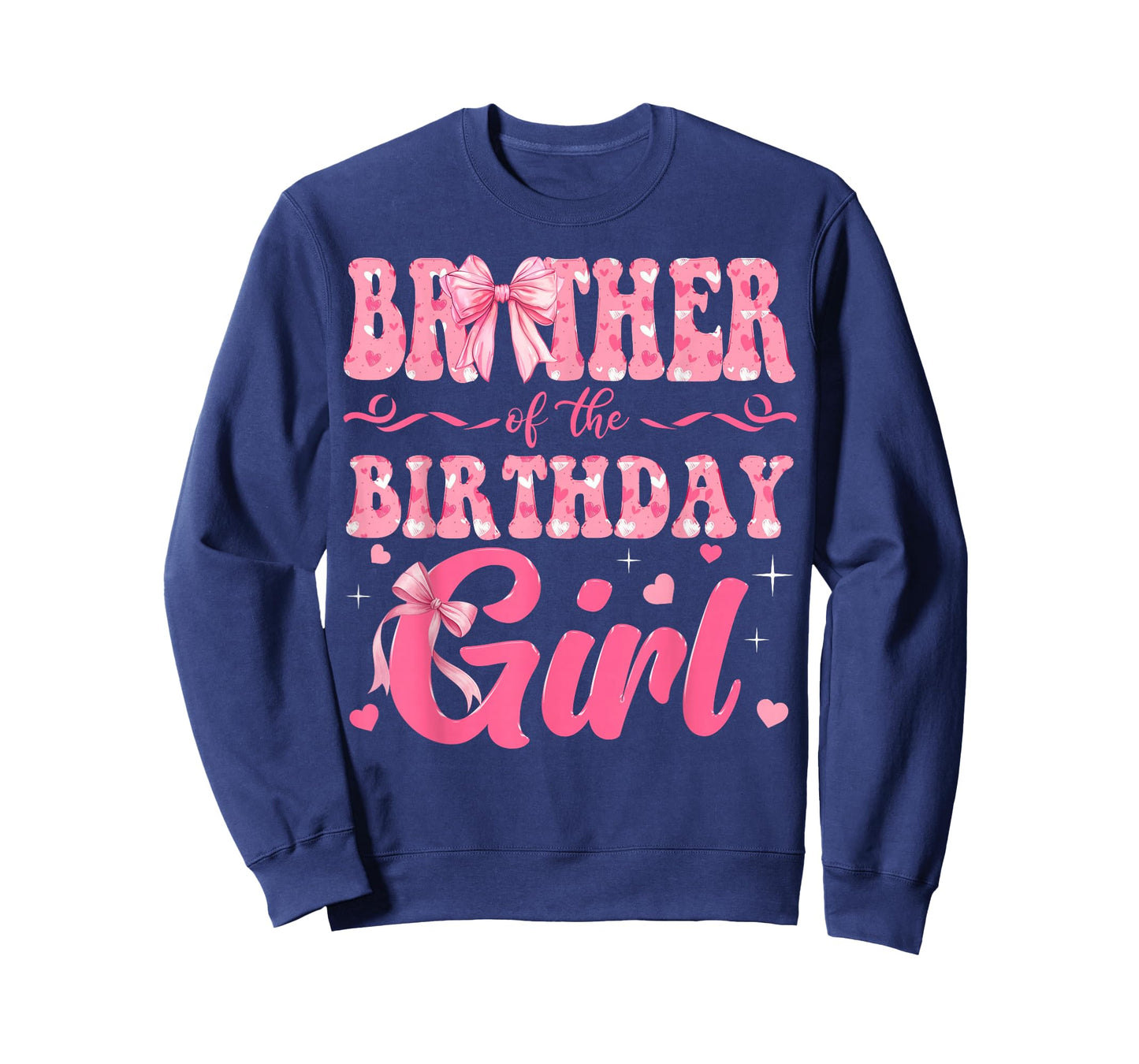 Brother of The Birthday Girl Family Pink Coquette Bow T-Shirt