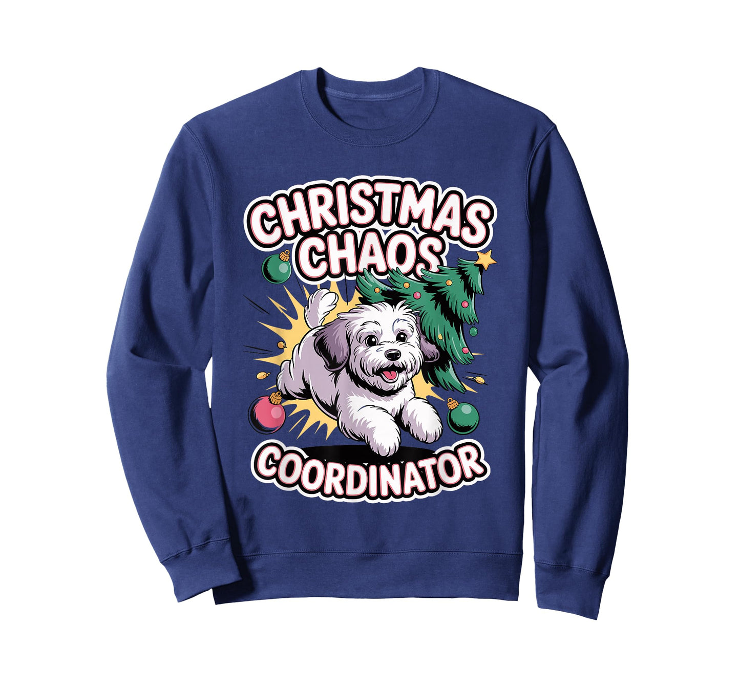 Christmas Chaos Coordinator Xmas Puppy Funny Schnoodle T-Shirt