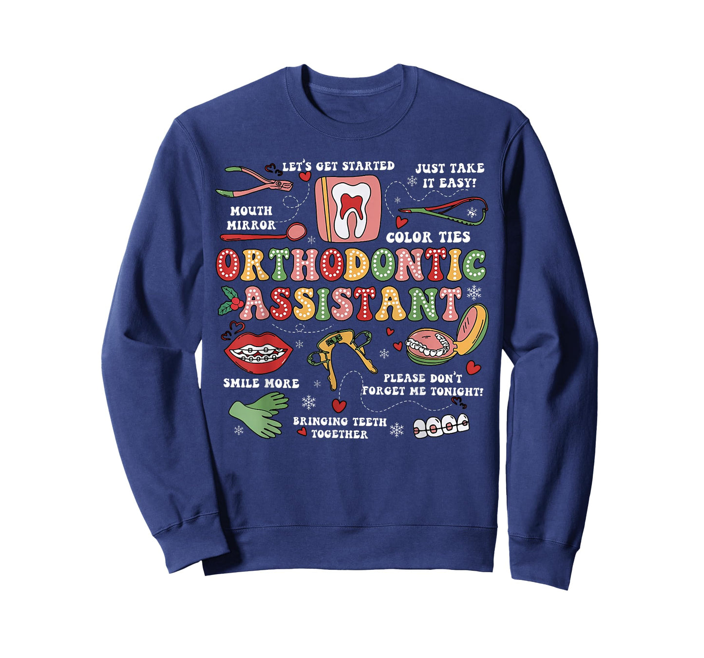Ortho Squad Christmas Orthodontic Assistant Ortho Dept Xmas T-Shirt