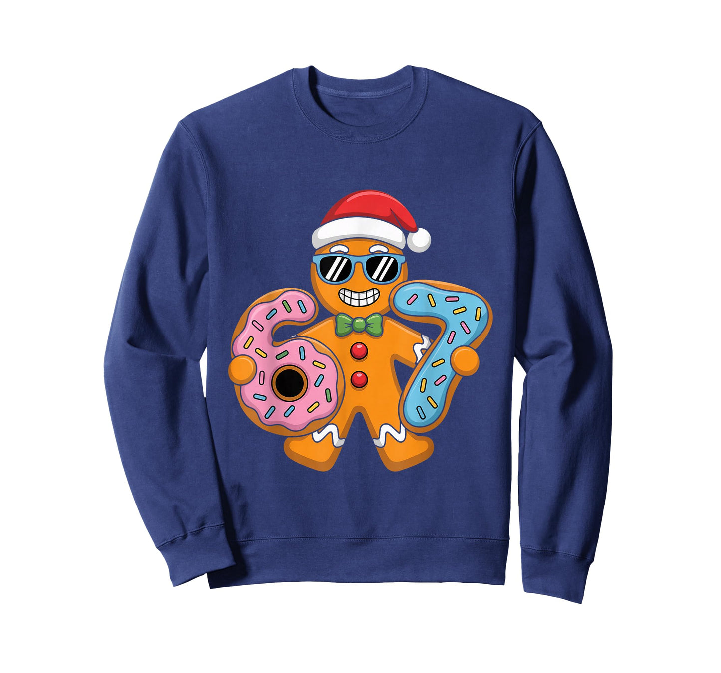 Gingerbread Six Seven 67 Christmas Meme Drip T-Shirt
