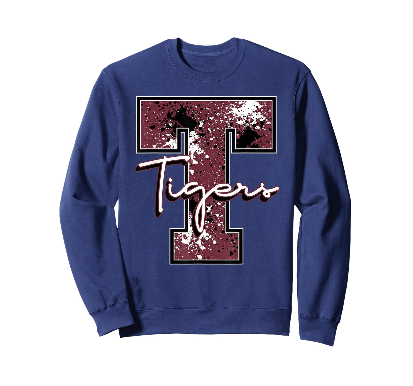 Maroon Tigers School Spirit Mascot Tiger Pride Paw Teacher T-Shirt