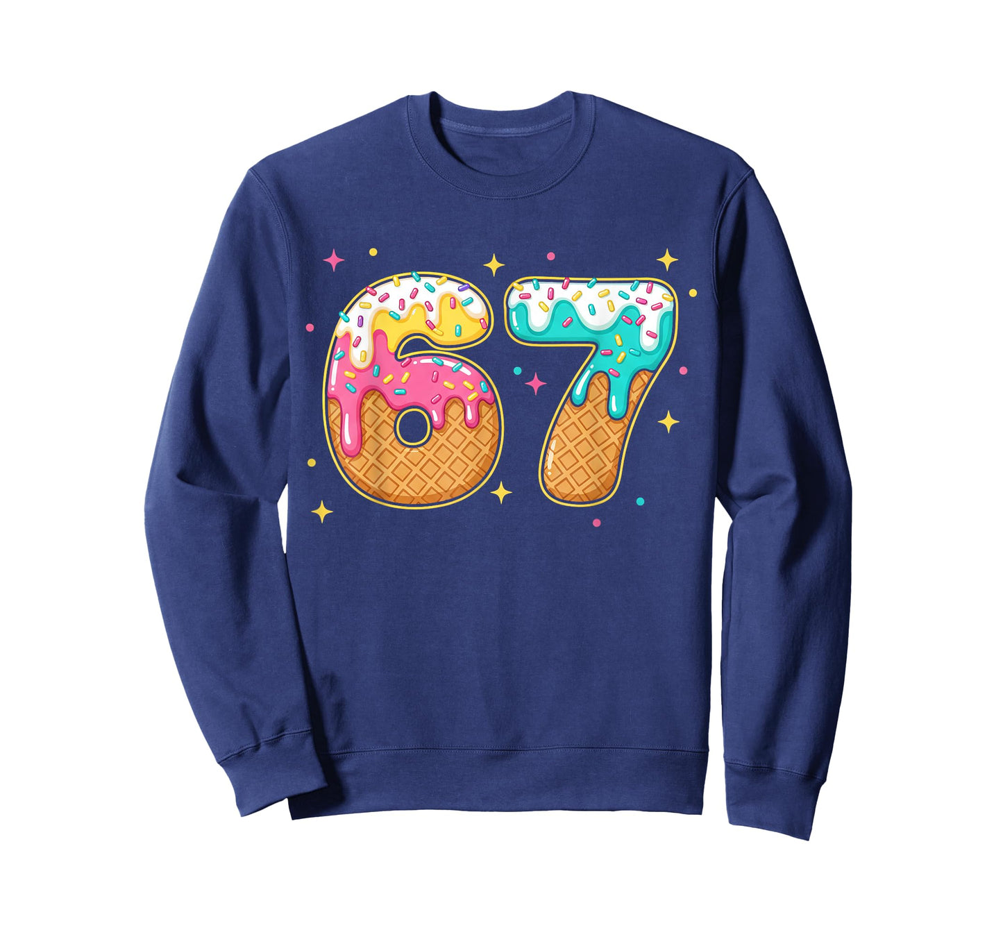 67 Ice Cream Drip Meme Six Seven Gen Alpha Slang T-Shirt